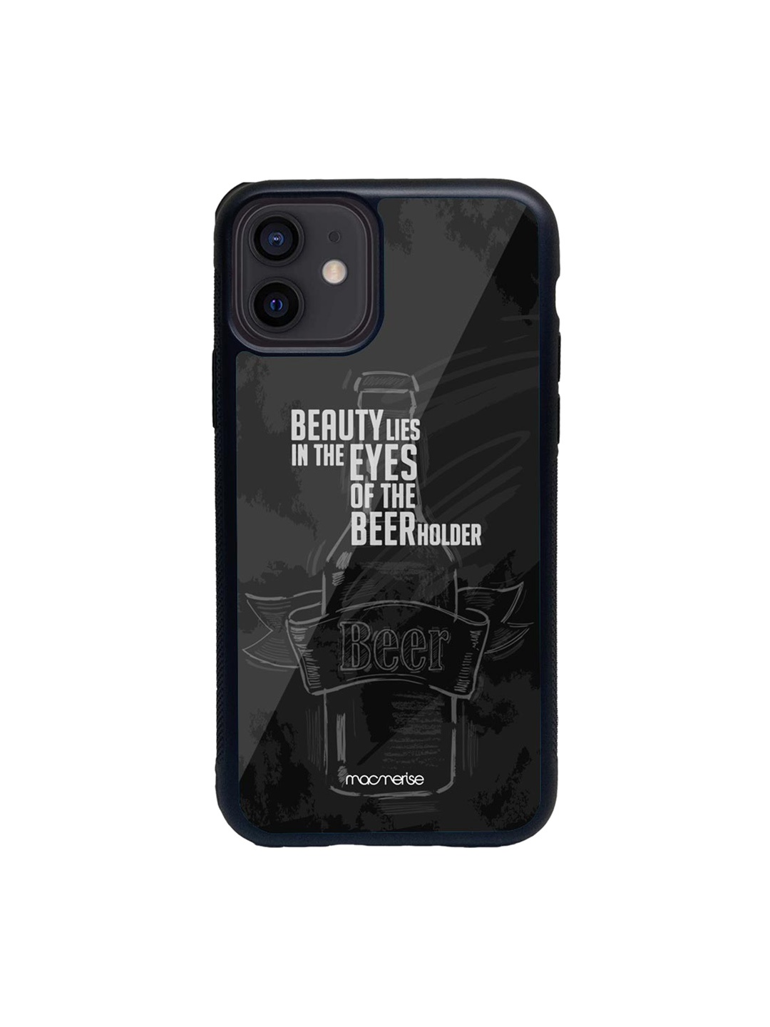 

macmerise Black & White Beer Holder Glass iPhone 12 Phone Case