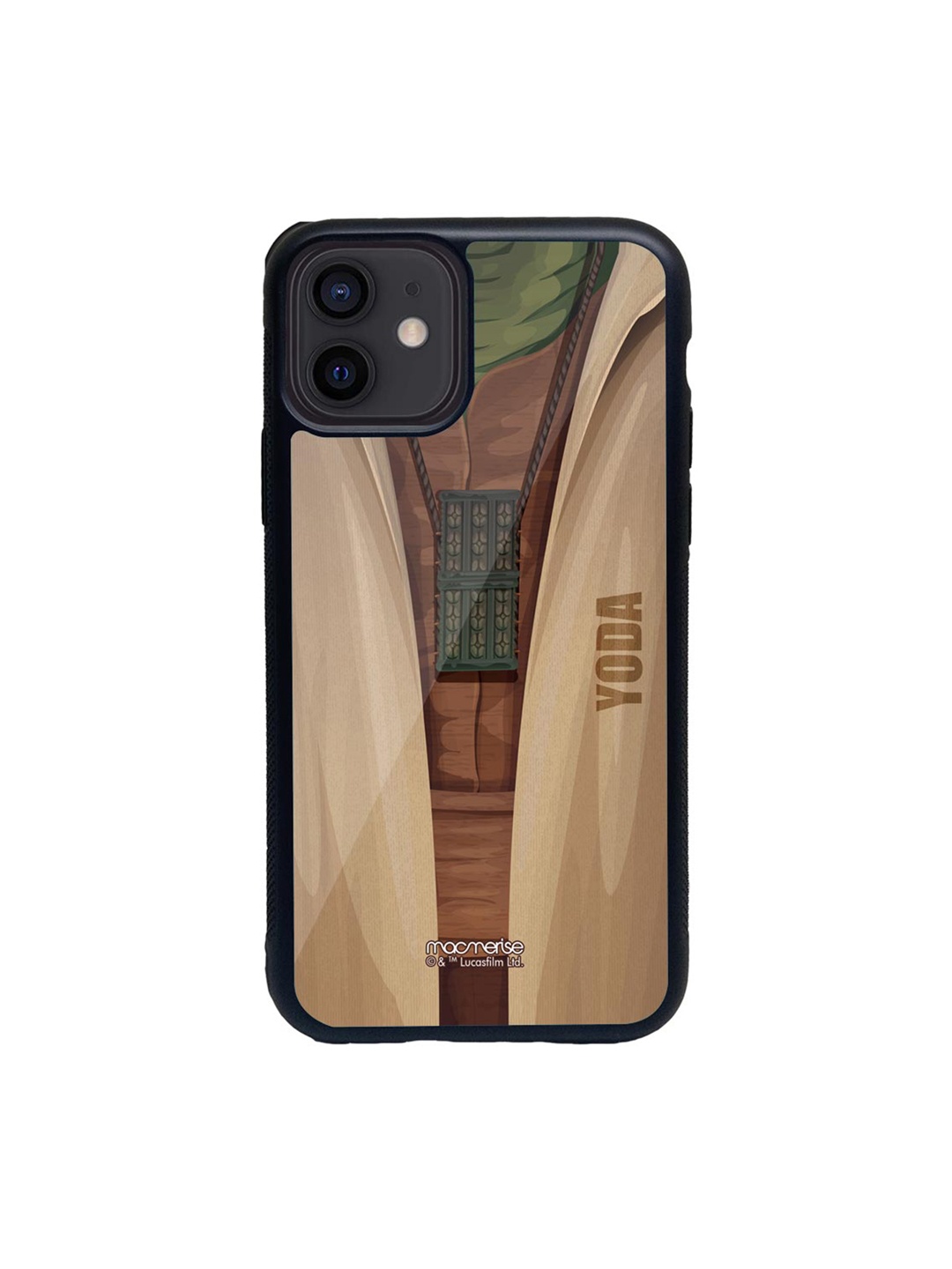 

macmerise Brown & Green Attire Yoda Printed iPhone 12 Back Case