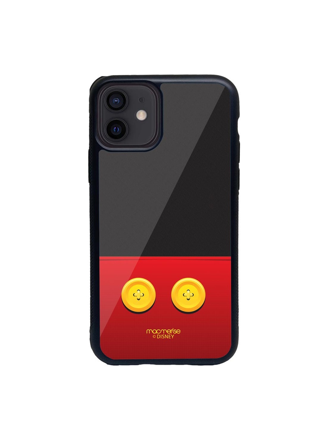 

macmerise Black & Red Classic Mickey iPhone 12 Back Case