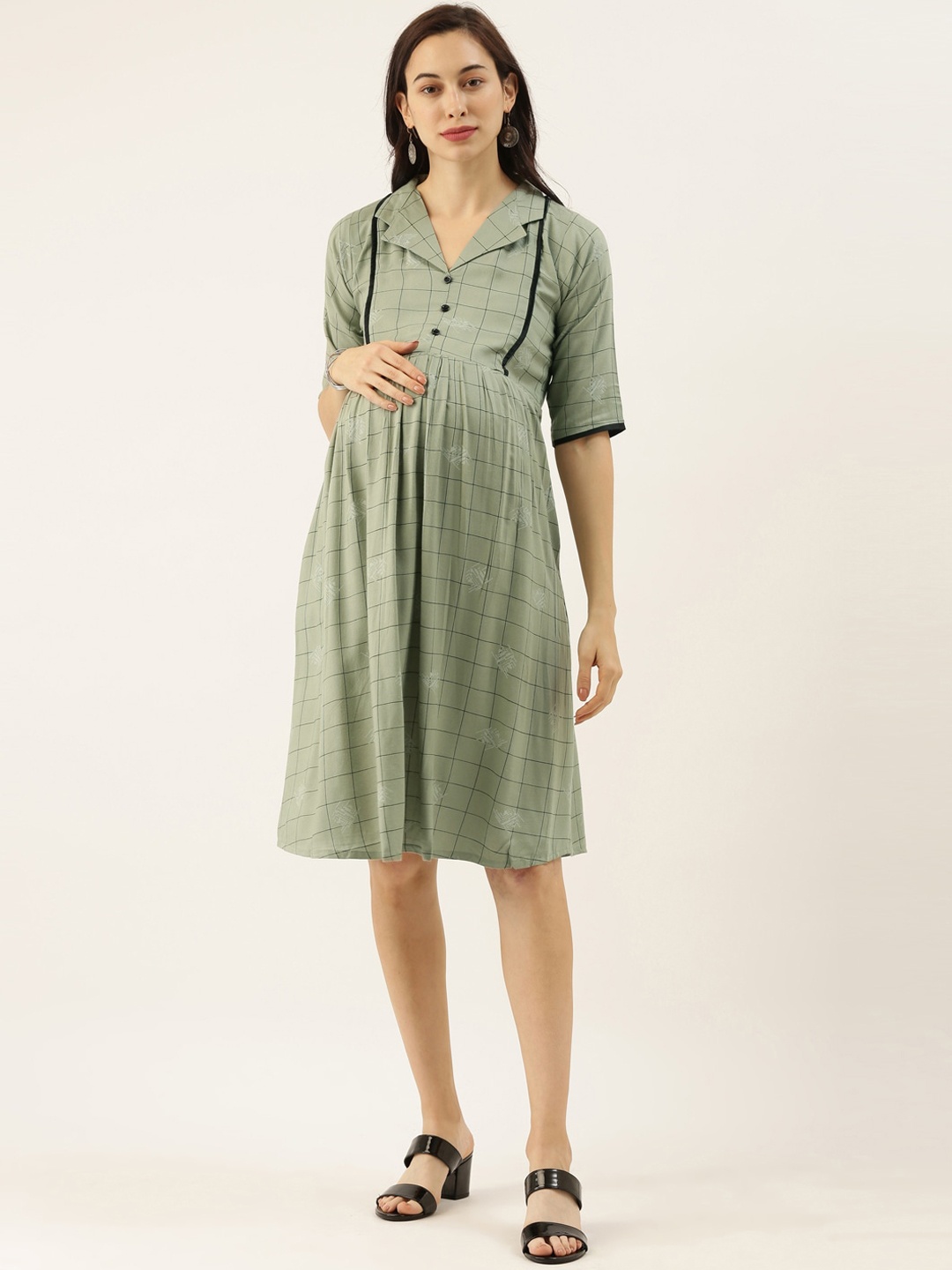 

GOLDSTROMS Women Green Printed Gown Dress