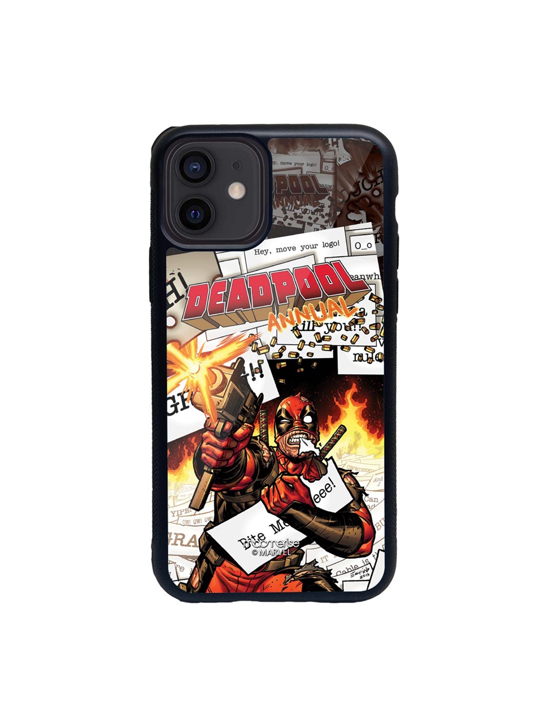

macmerise Black & White Comic Deadpool Printed iPhone 12 Back Case