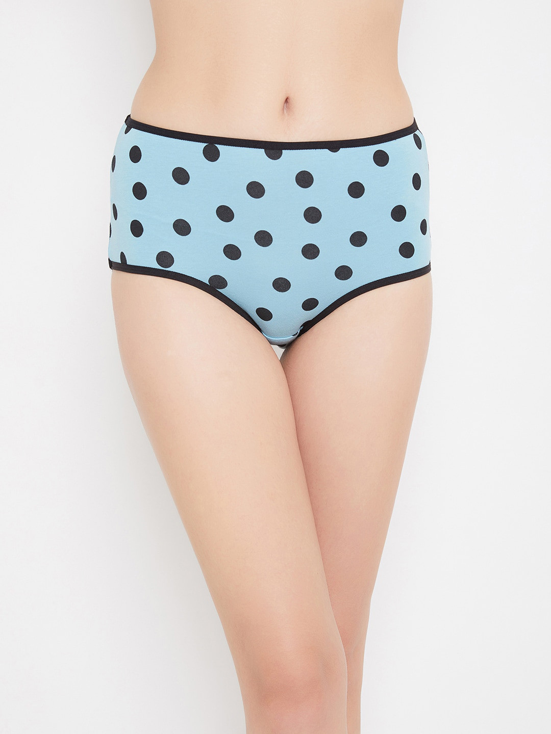 

Clovia Women Blue & Black Printed Cotton Hipster Briefs PN3170O03S