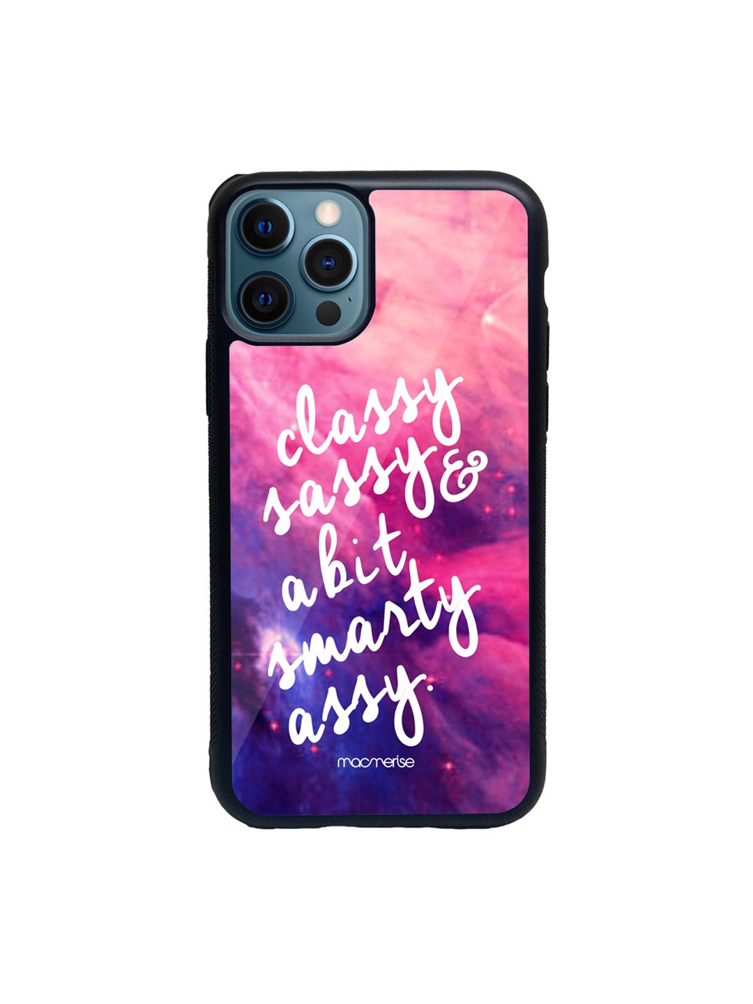 

macmerise Purple & Pink Smarty Assy Glass iPhone 12 Pro Phone Case