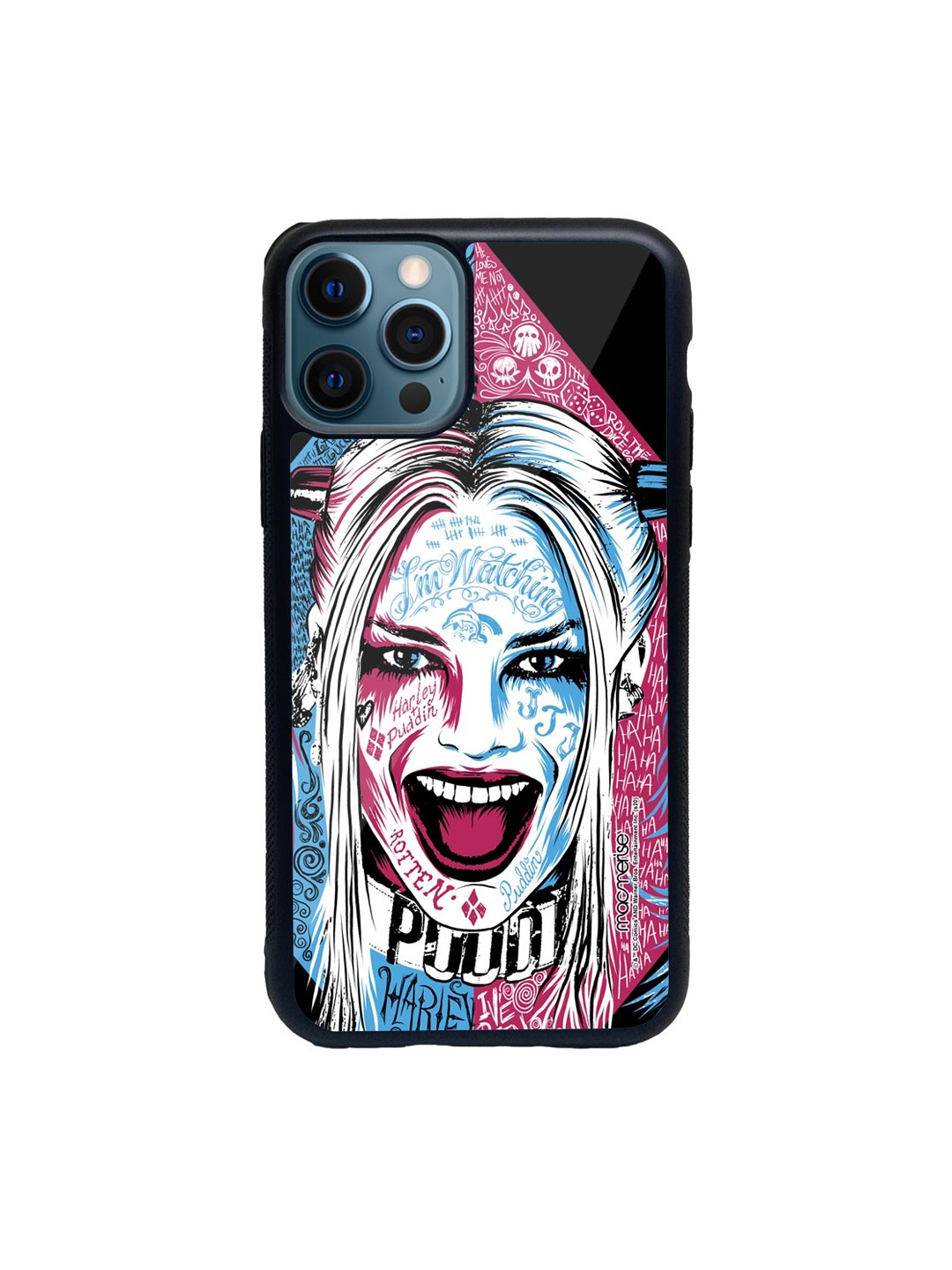 

macmerise Black & White Wicked Harley Quinn Glass iPhone 12 Pro Phone Case