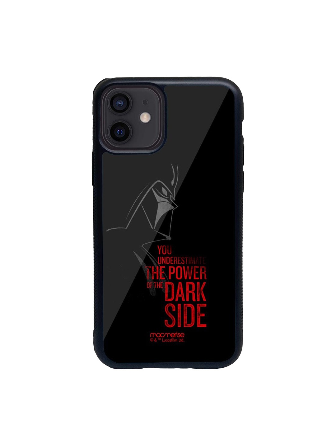 

macmerise Black & Red The Dark Side Glass iPhone 12 Mini Phone Case