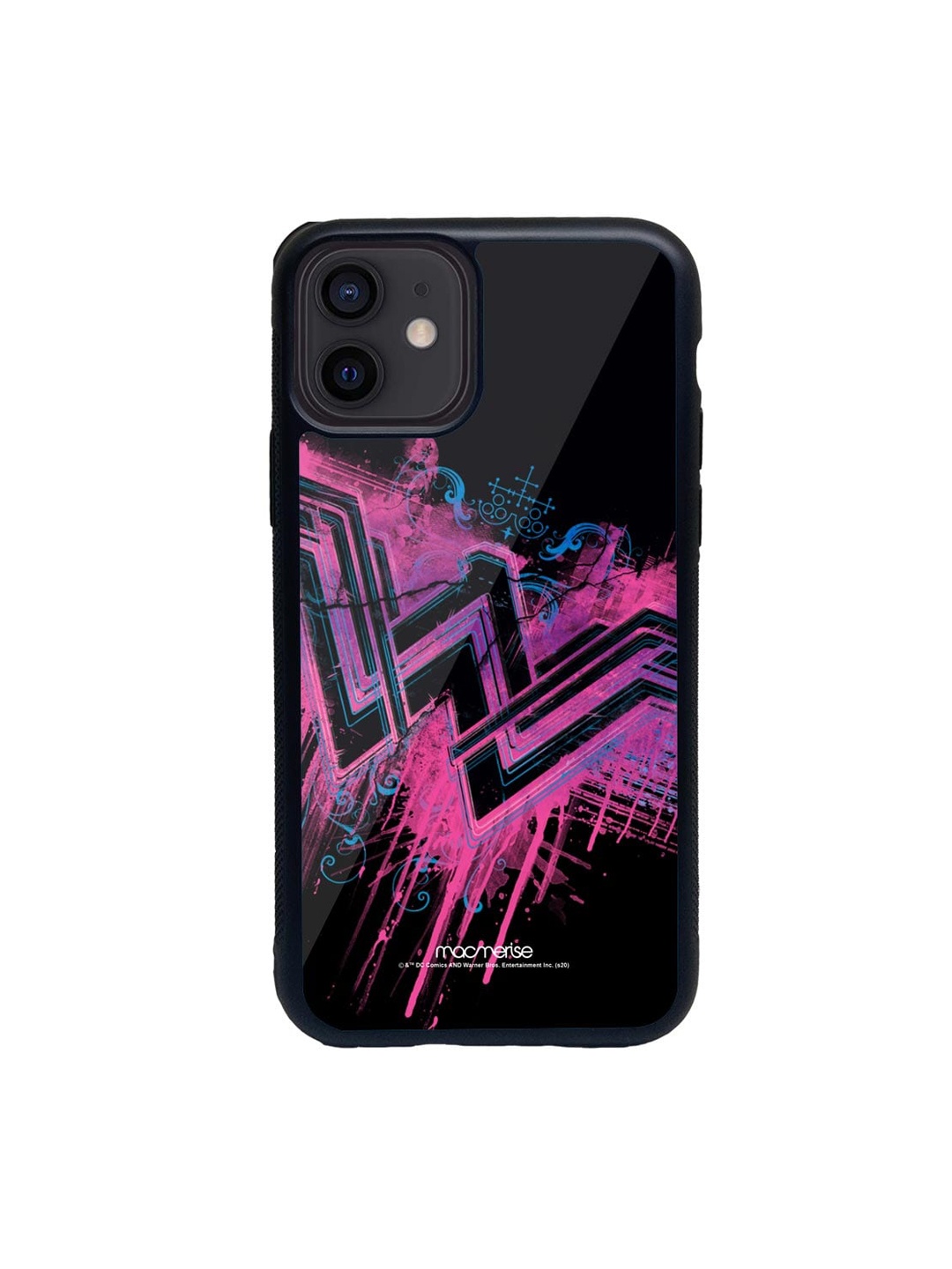 

macmerise Black & Pink Wonder Woman Splatter iPhone 12 Mini Back Case