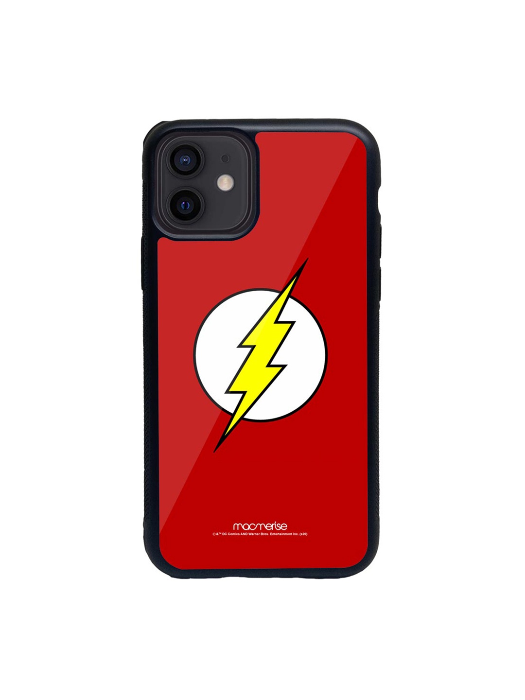 

macmerise Red & White Logo Flash Glass iPhone 12 Pro Phone Case