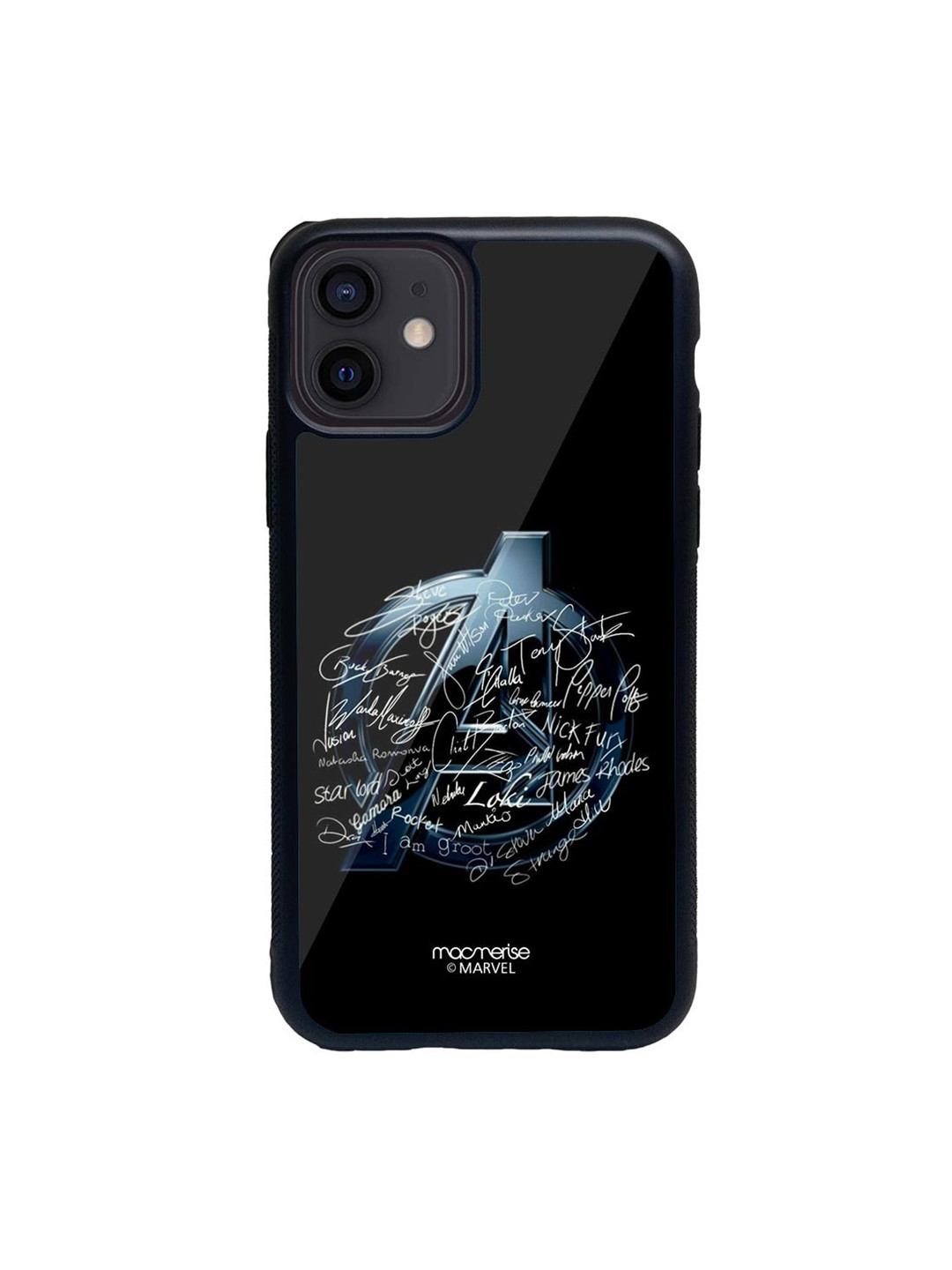 

macmerise Black & White Avengers Nostalgia Printed iPhone 12 Back Case