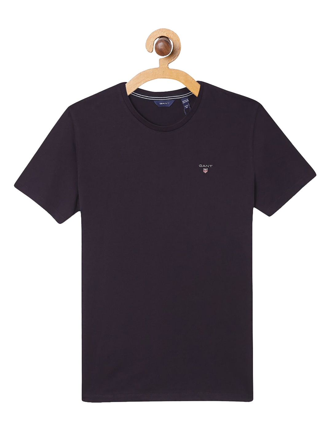 

GANT Boys Navy Blue Solid V-Neck T-shirt