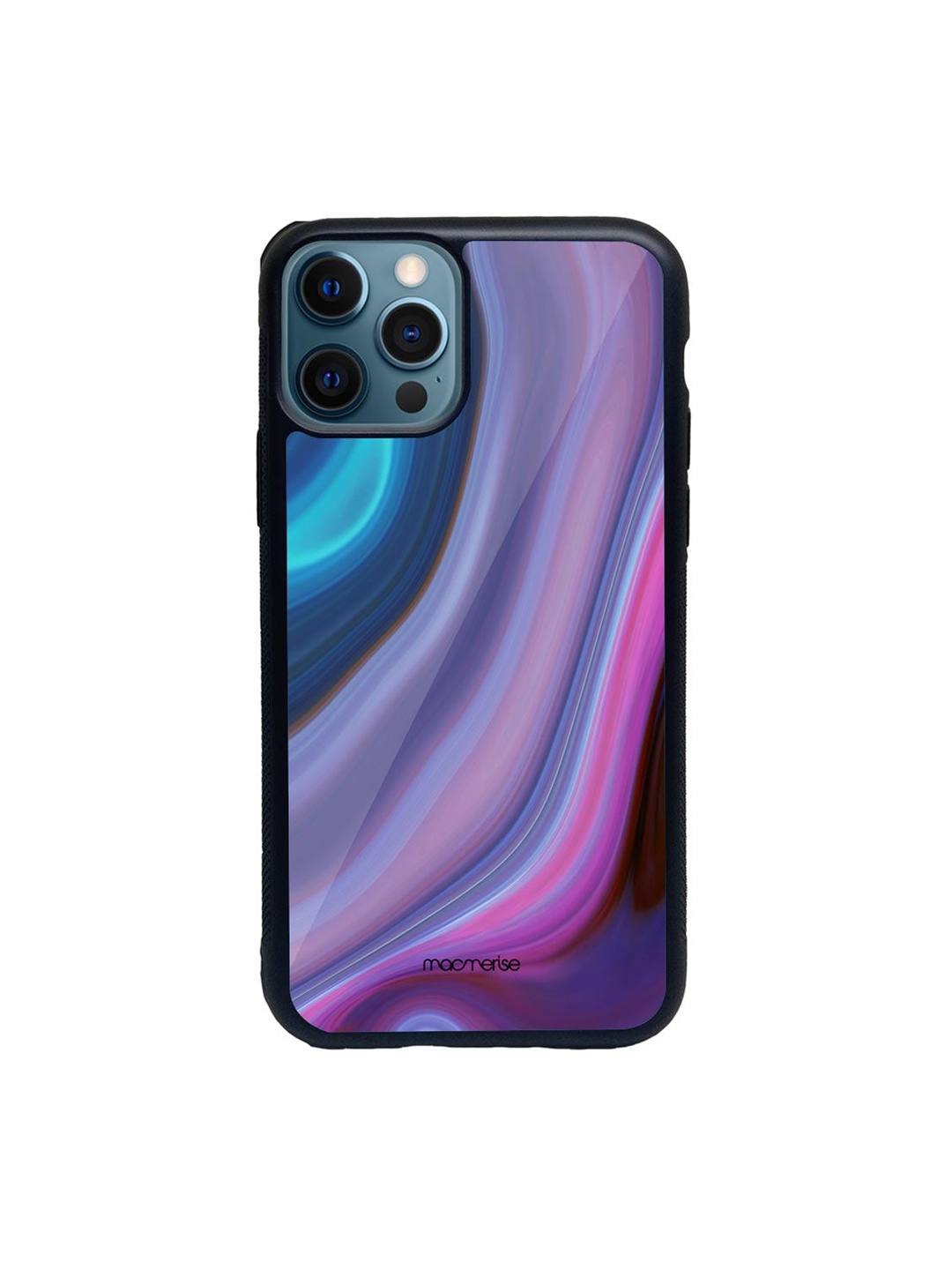 

macmerise Black & Purple Liquid Funk Printed iPhone 12 Pro Back Case