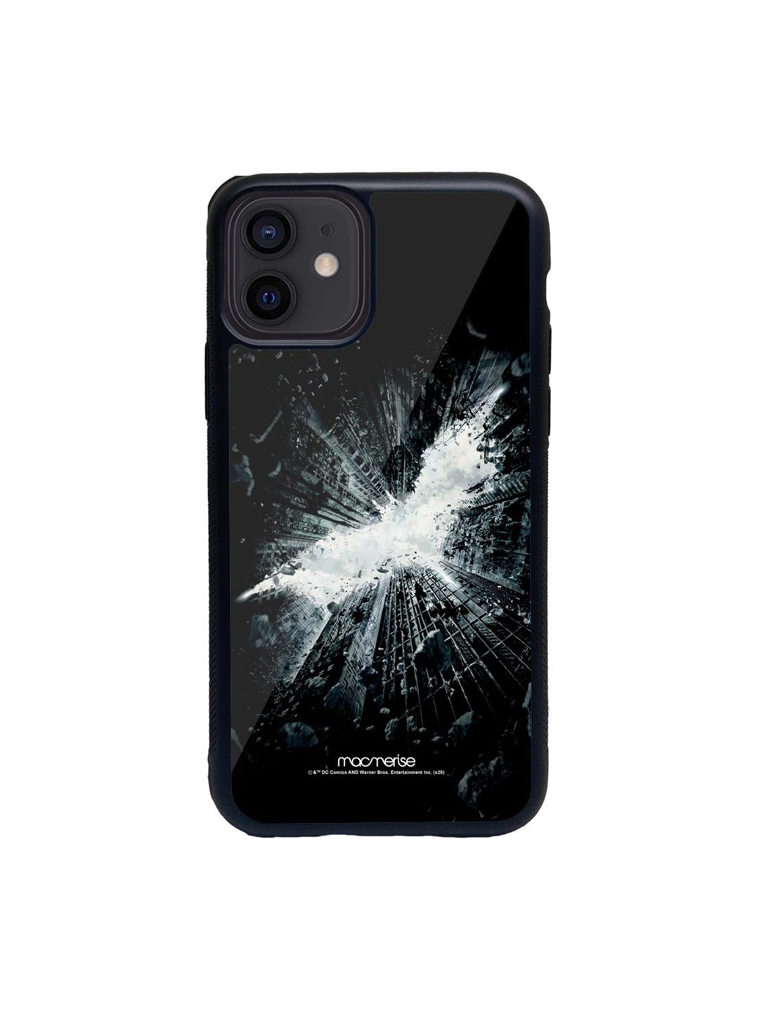 

macmerise Black & Grey God Of Gotham iPhone 12 Glass Case