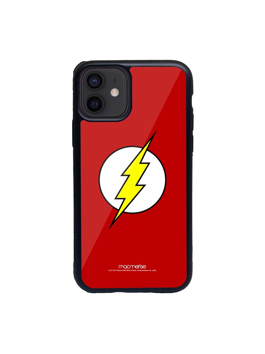 

macmerise Red & Yellow Logo Flash Glass iPhone 12 Mini Case