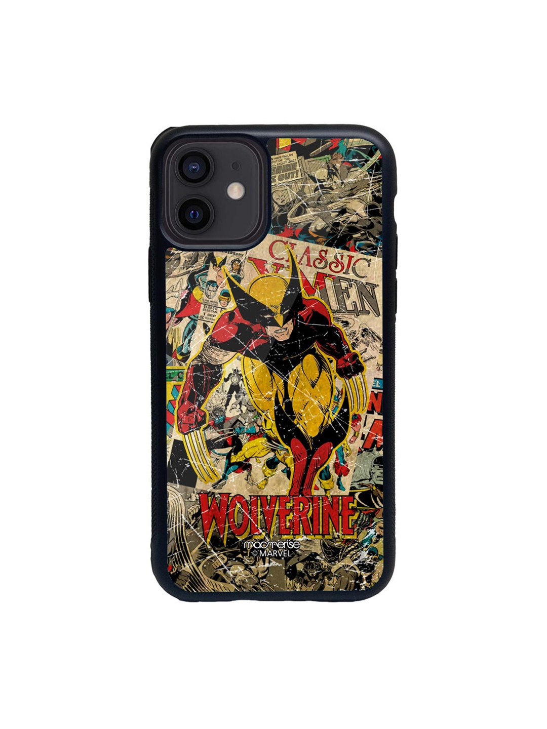 

macmerise Multicoloured Comic Wolverine Glass iPhone 12 Phone Case, Multi