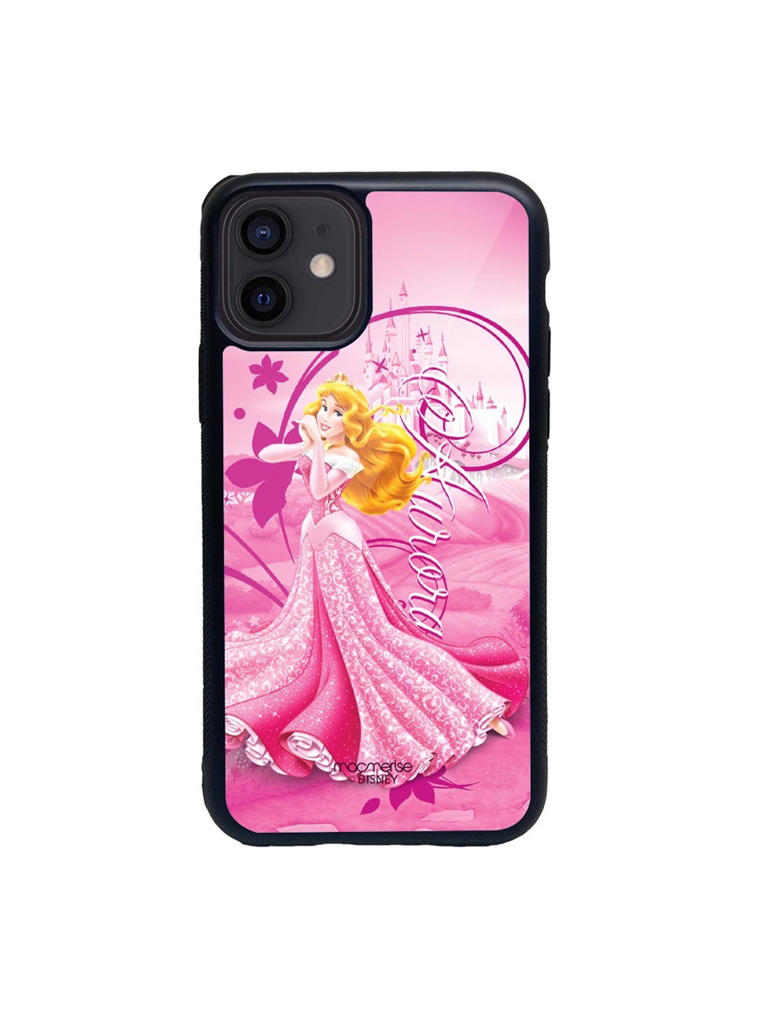 

macmerise Pink & Black Aurora Glass iPhone 12 Phone Case