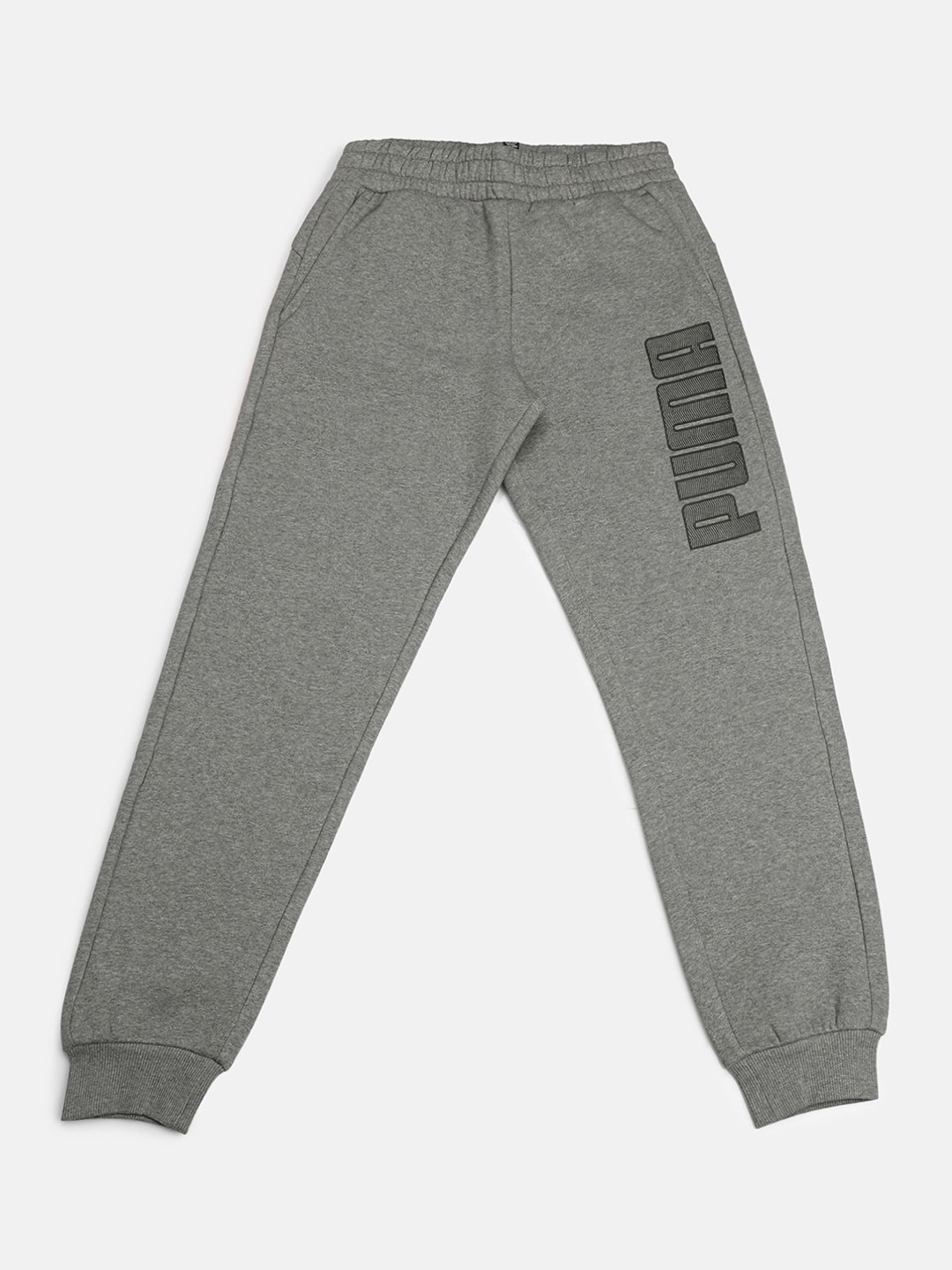 

Puma Boys Grey Solid Straight-Fit Joggers
