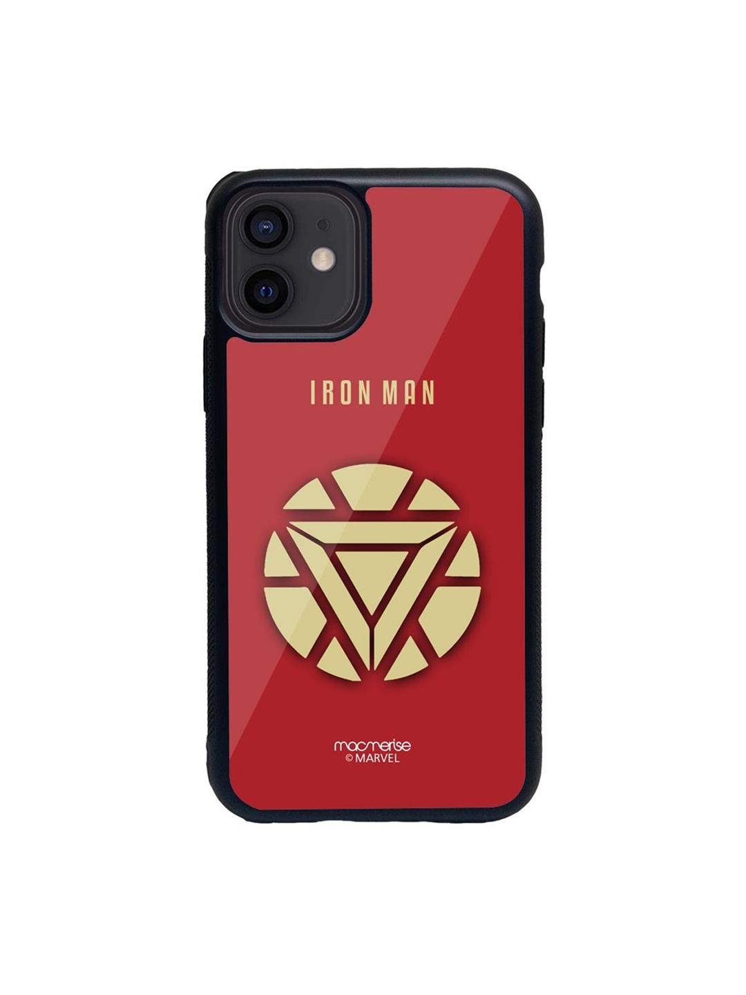 

macmerise Red & Gold-Coloured Minimalistic Ironman Printed iPhone 12 Mini Back Case