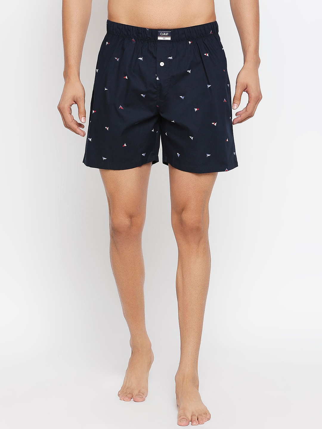 

Ajile by Pantaloons Men Navy Blue & White Printed Cotton Boxers 8905172018625