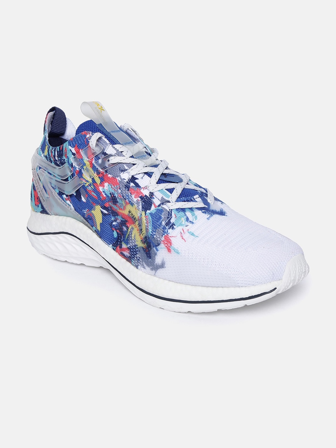 Xtep Men Blue & White Printed Running Shoes