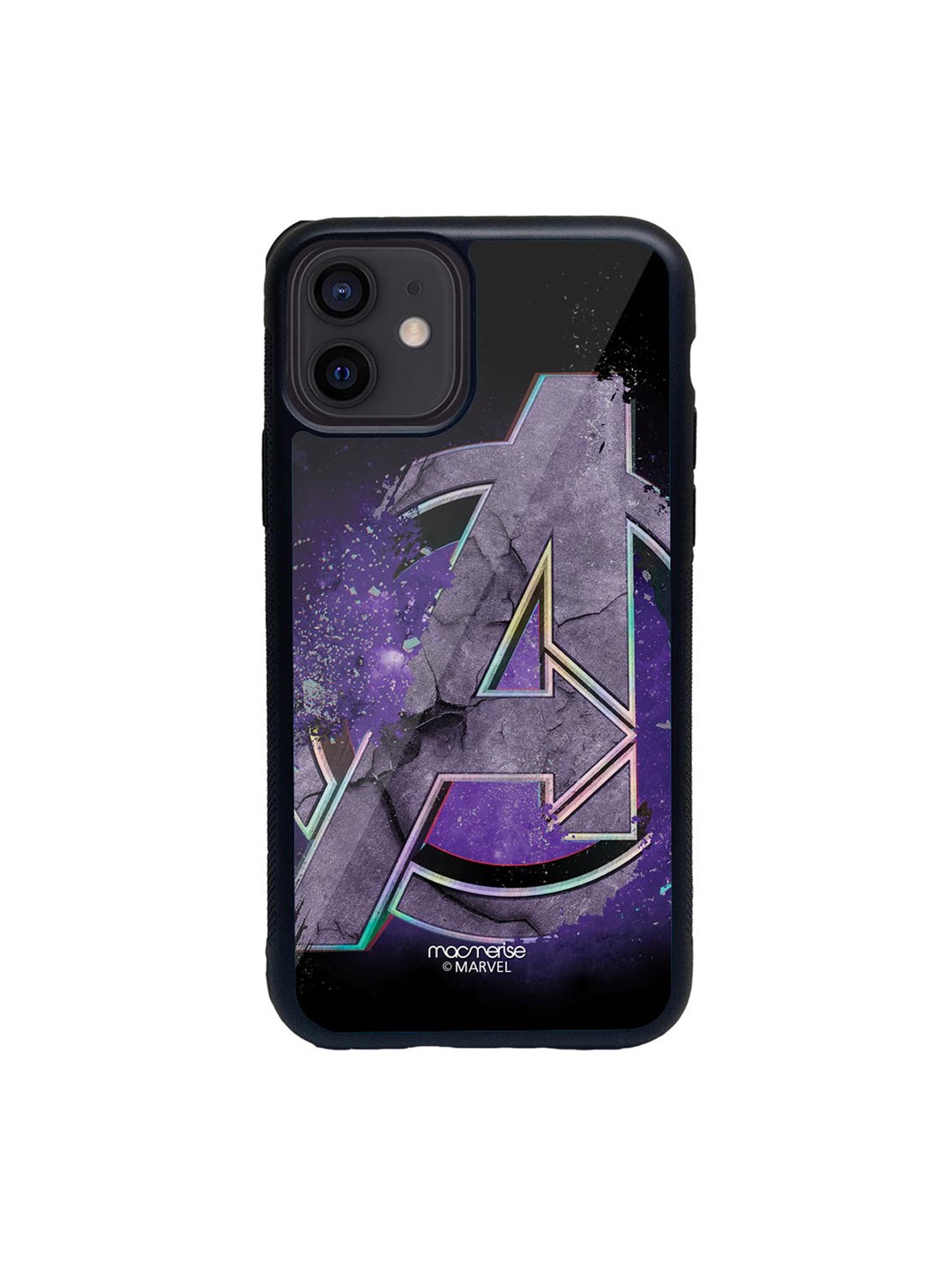 

macmerise Black & Purple Endgame Logo iPhone 12 Mini Back Case