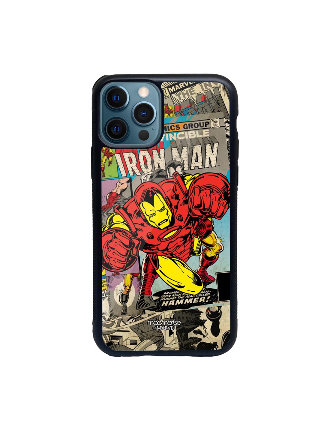 

macmerise Red & Yellow Comic Ironman Printed iPhone 12 Pro Back Case