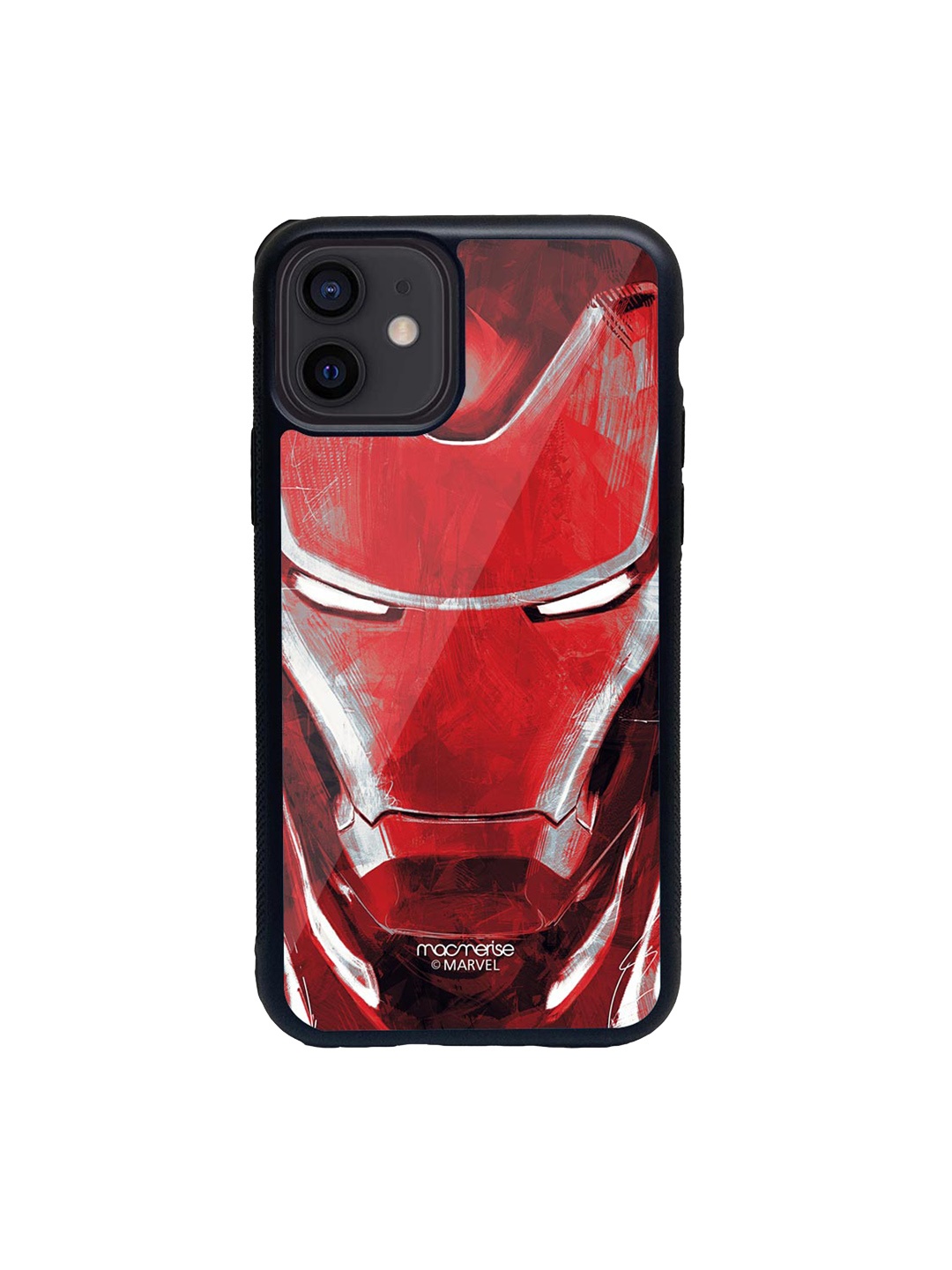 

macmerise Red & Grey Charcoal Art Iron Man iPhone 12 Mini Back Case