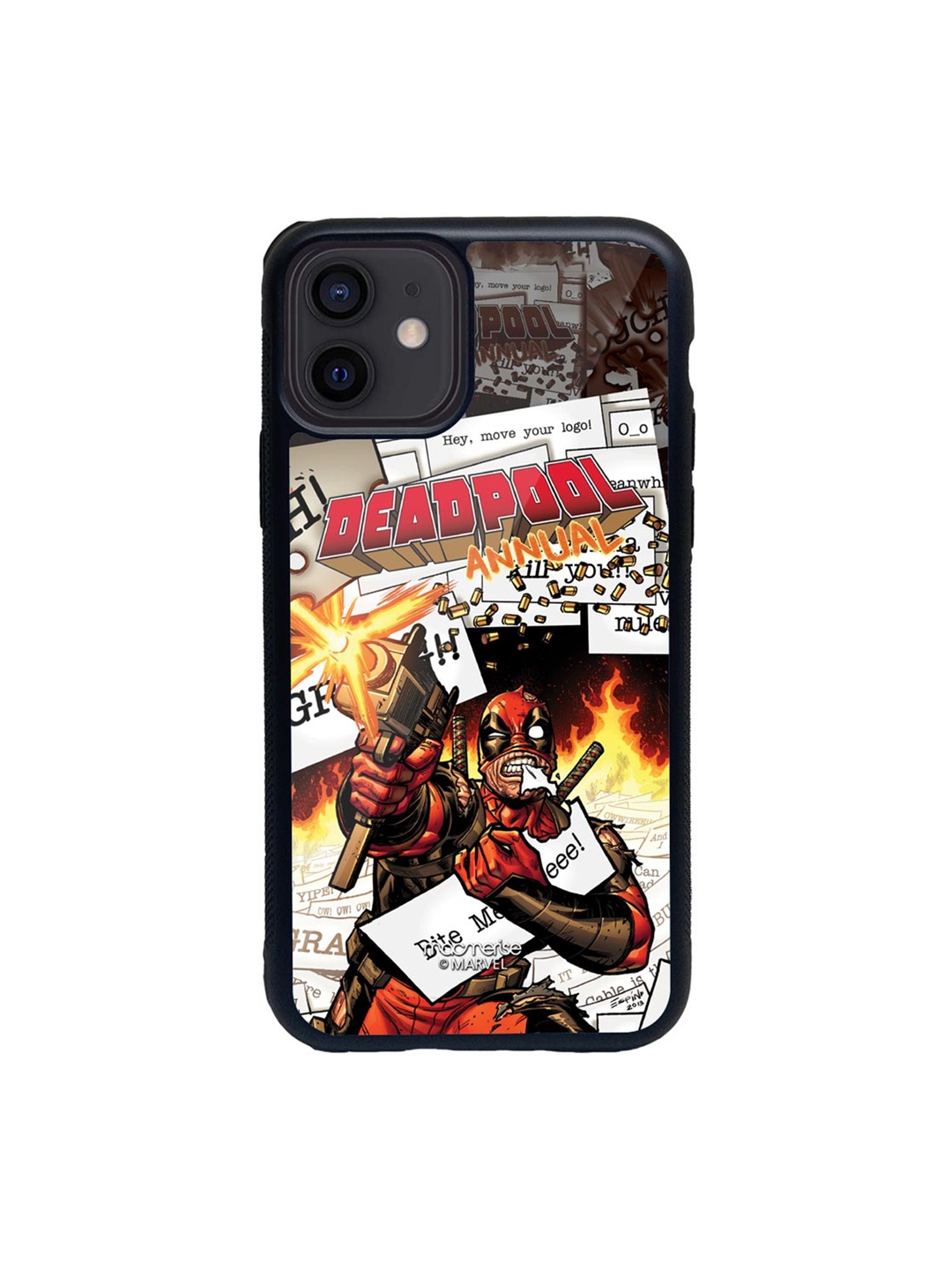 

macmerise Red & White Comic Deadpool Printed iPhone 12 Mini Back Case