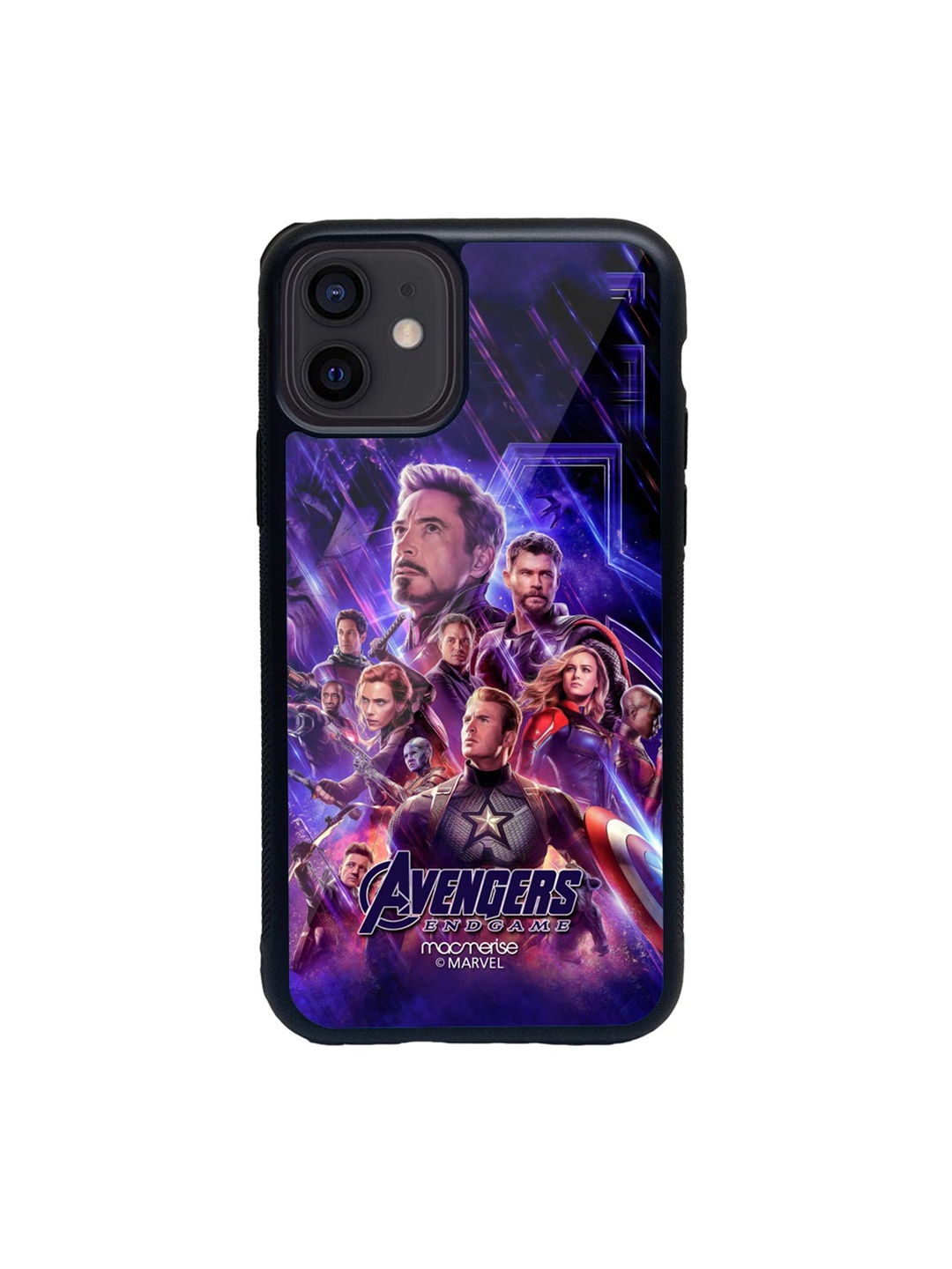 

macmerise Black & Purple Avengers Endgame Poster Printed iPhone 12 Back Case