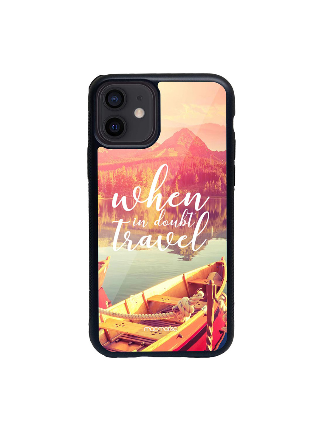

macmerise Pink & White When in Doubt Printed iPhone 12 Mini Back Case
