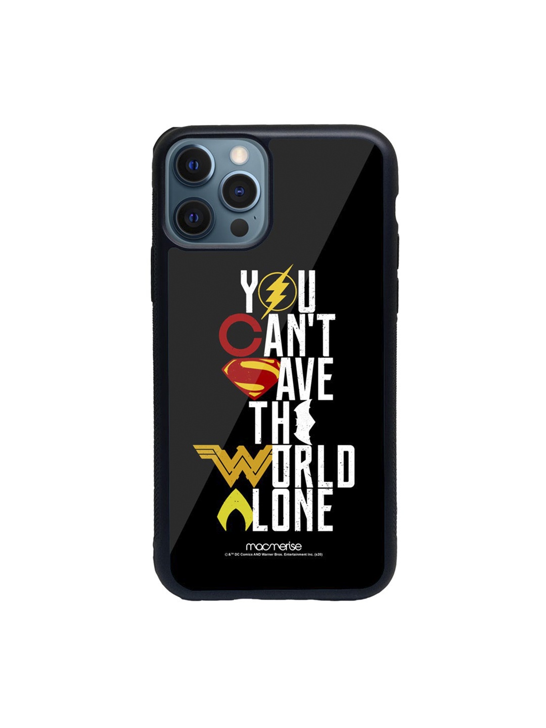 

macmerise Black & White Justice League Motto Printed iPhone 12 Pro Back Case