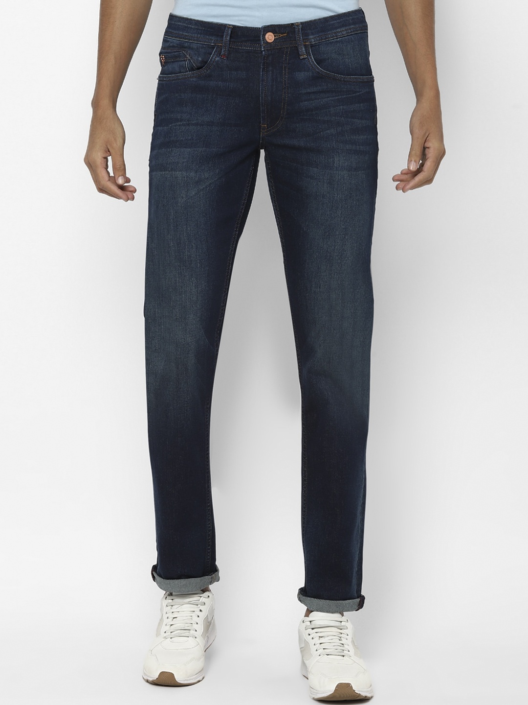

Allen Solly Men Navy Blue Slim Fit Mid-Rise Clean Look Stretchable Jeans