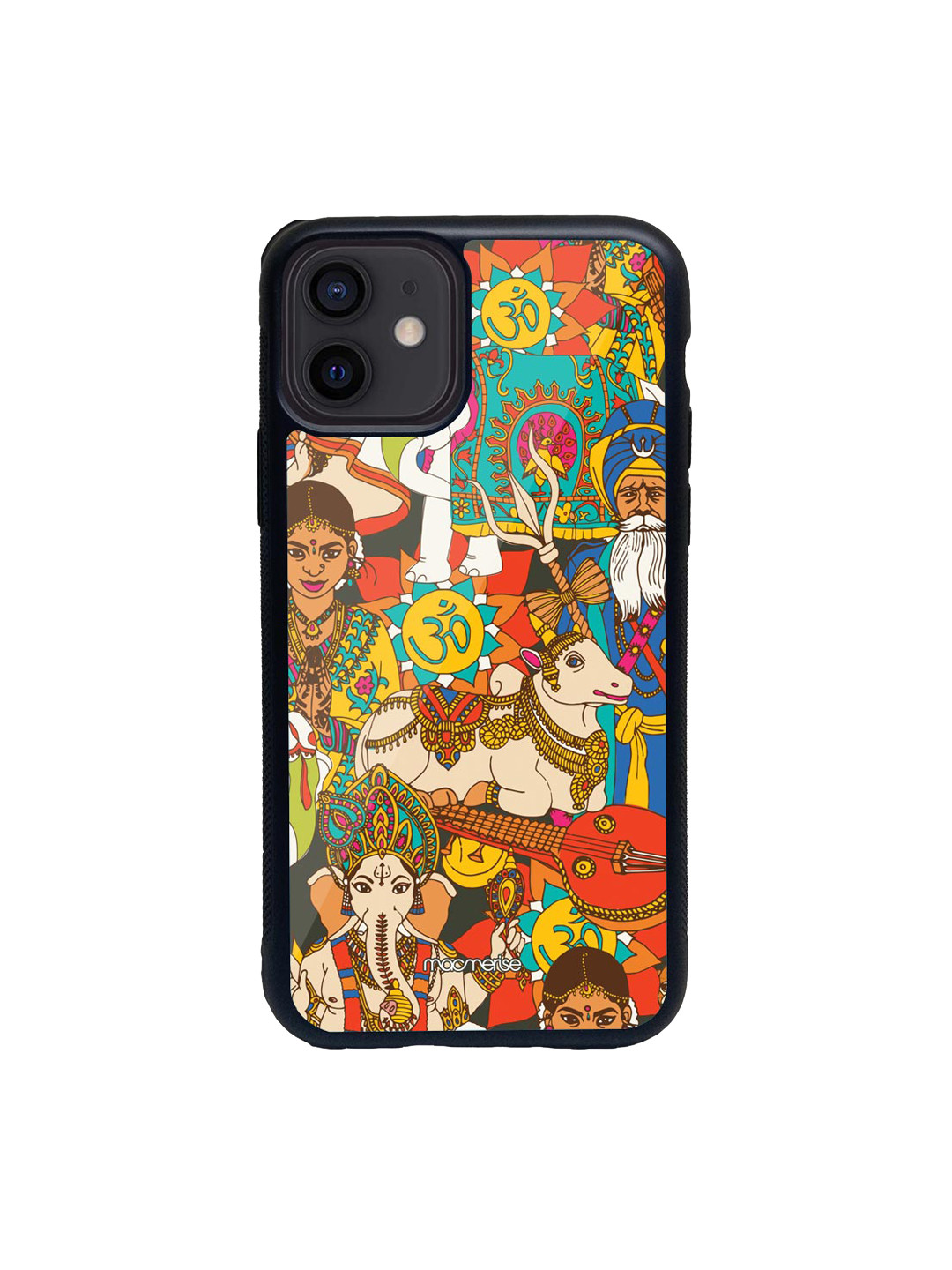 

macmerise Orange & Beige Namaste India Glass iPhone 12 Mini Case
