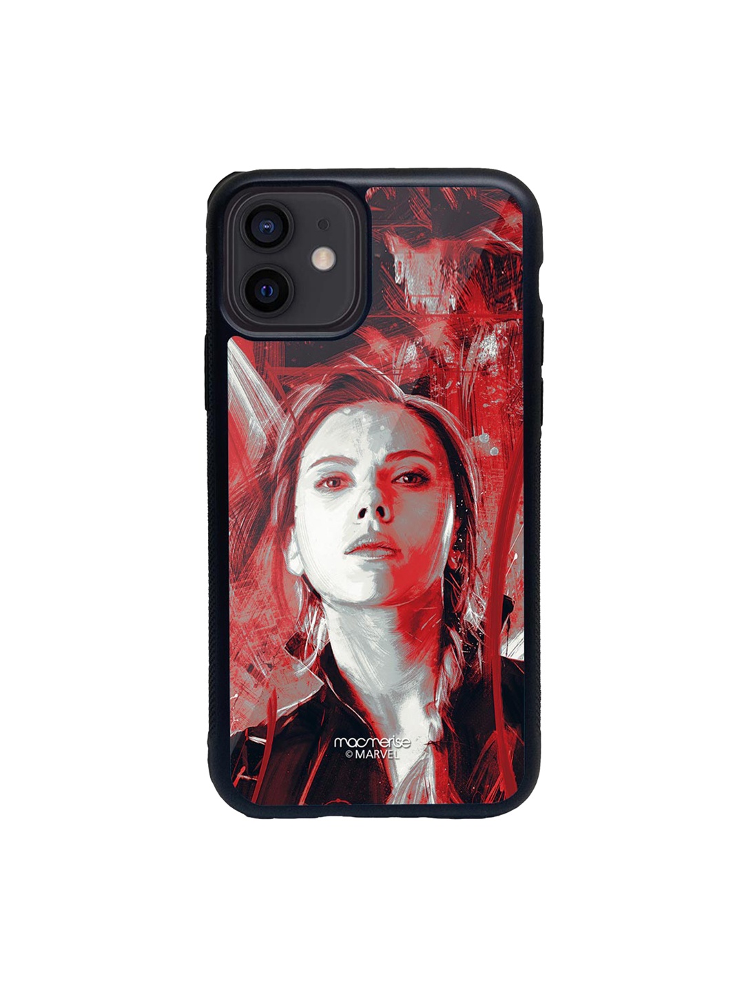 

macmerise Black & Red Charcoal Art Black Widow iPhone 12 Mini Back Case