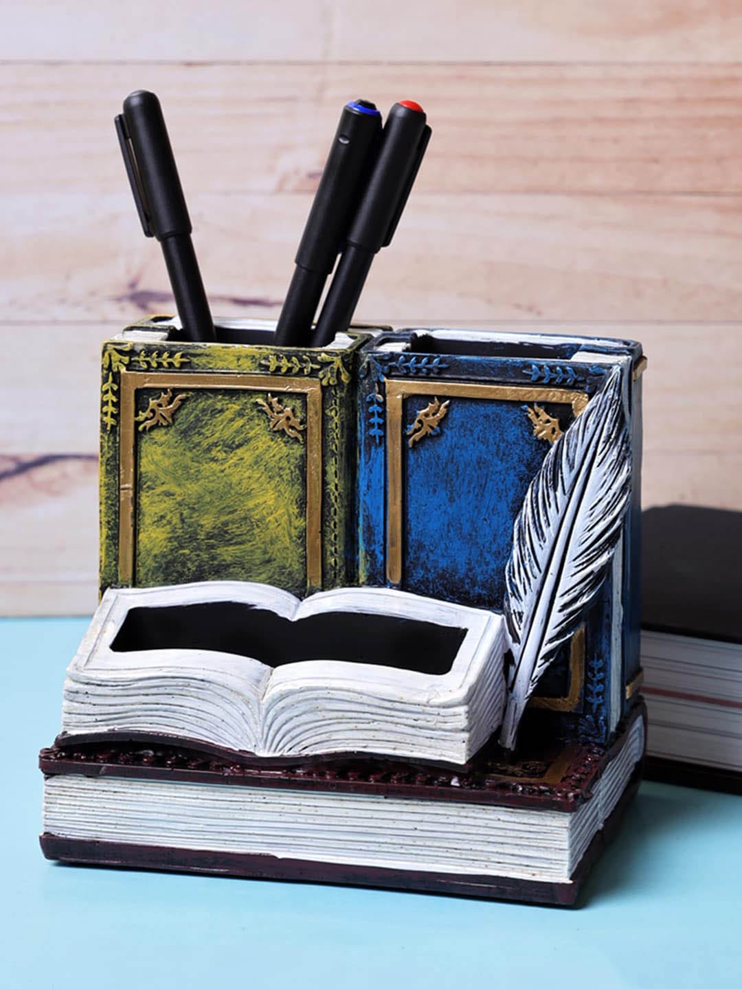

A Vintage Affair- Home Decor Green Vintage Writer's Desk Organizer