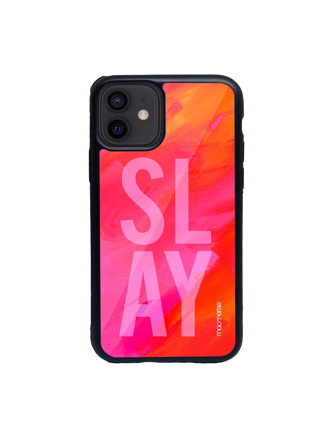 

macmerise Pink & Orange Slay Glass iPhone 12 Mini Phone Case