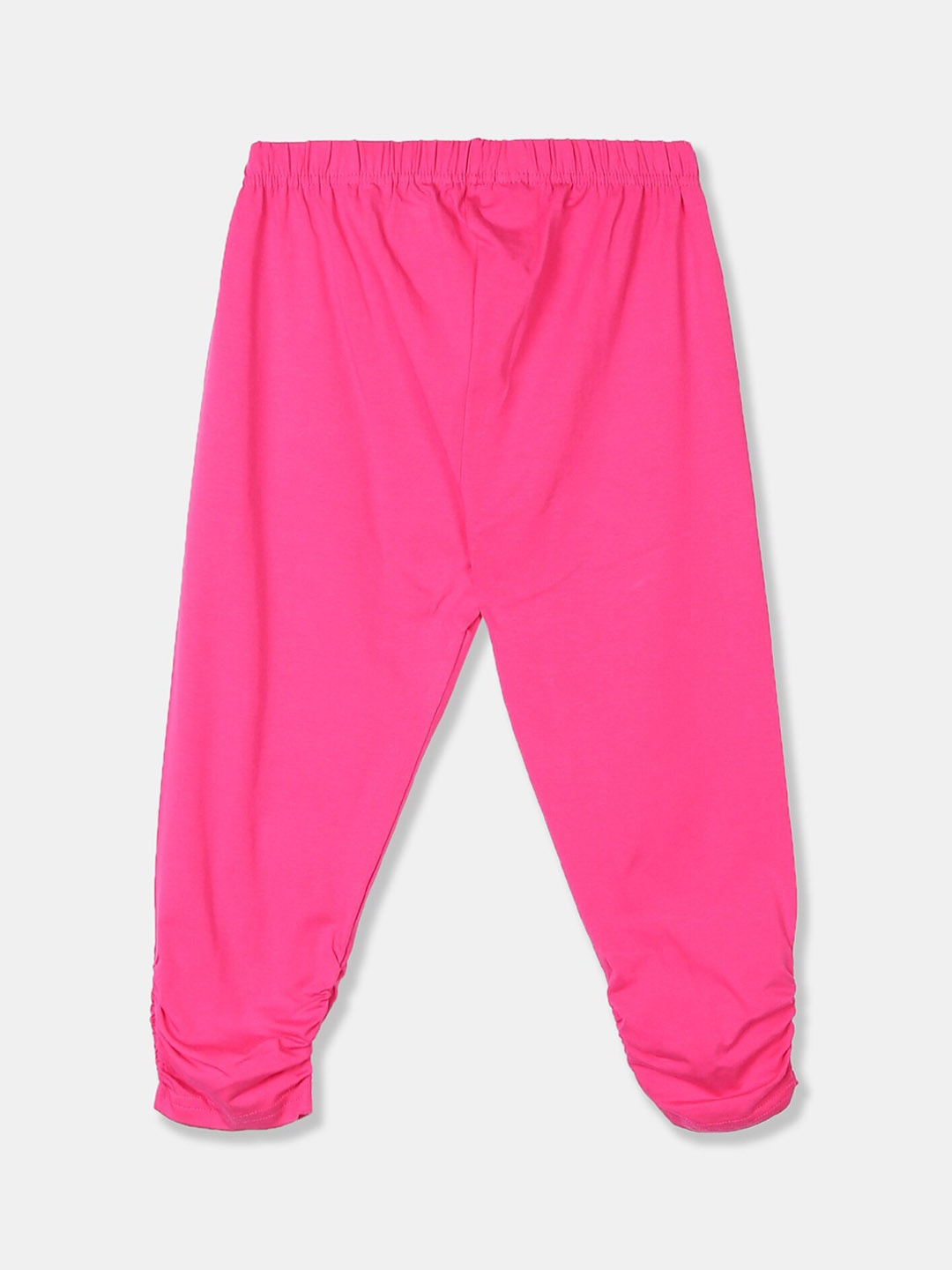 

Cherokee Girls Fuchsia Pink Solid Ankle-Length Leggings