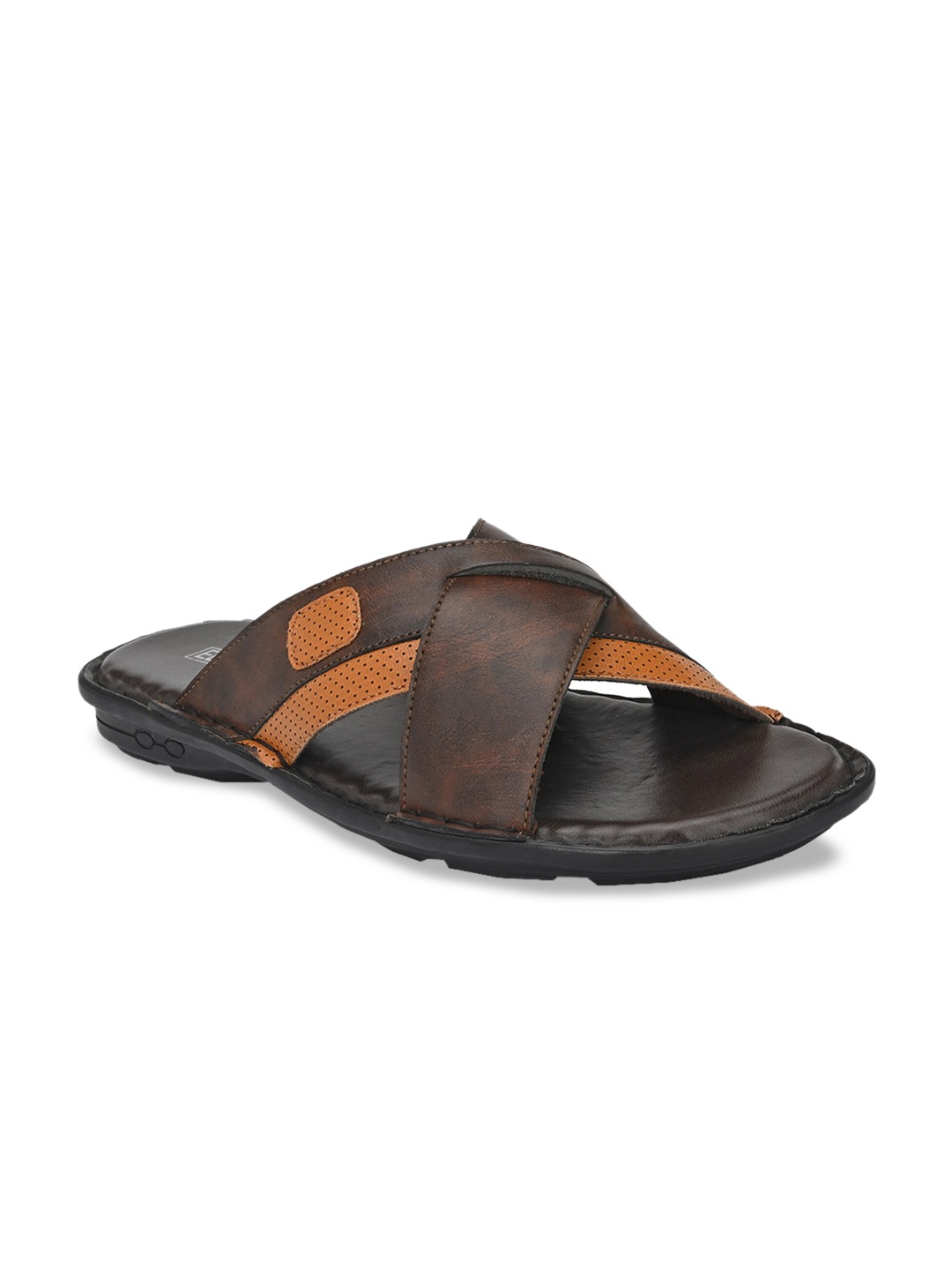 

El Paso Men Brown & Black Comfort Sandals