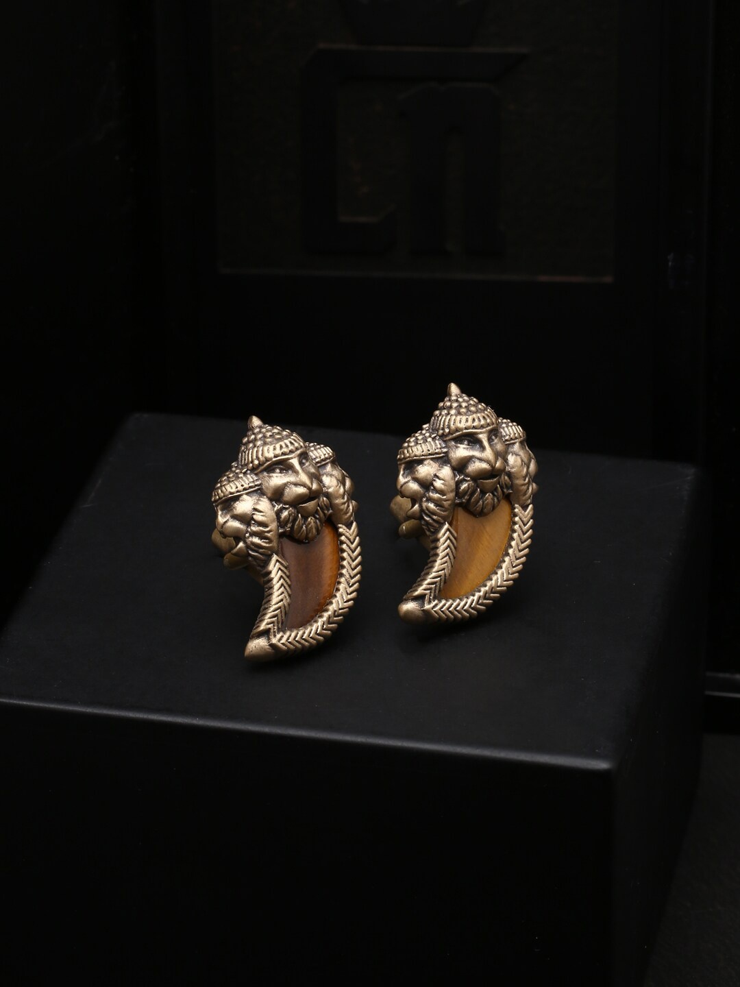 

COSA NOSTRAA Copper-Toned & Brown Quirky Cufflinks