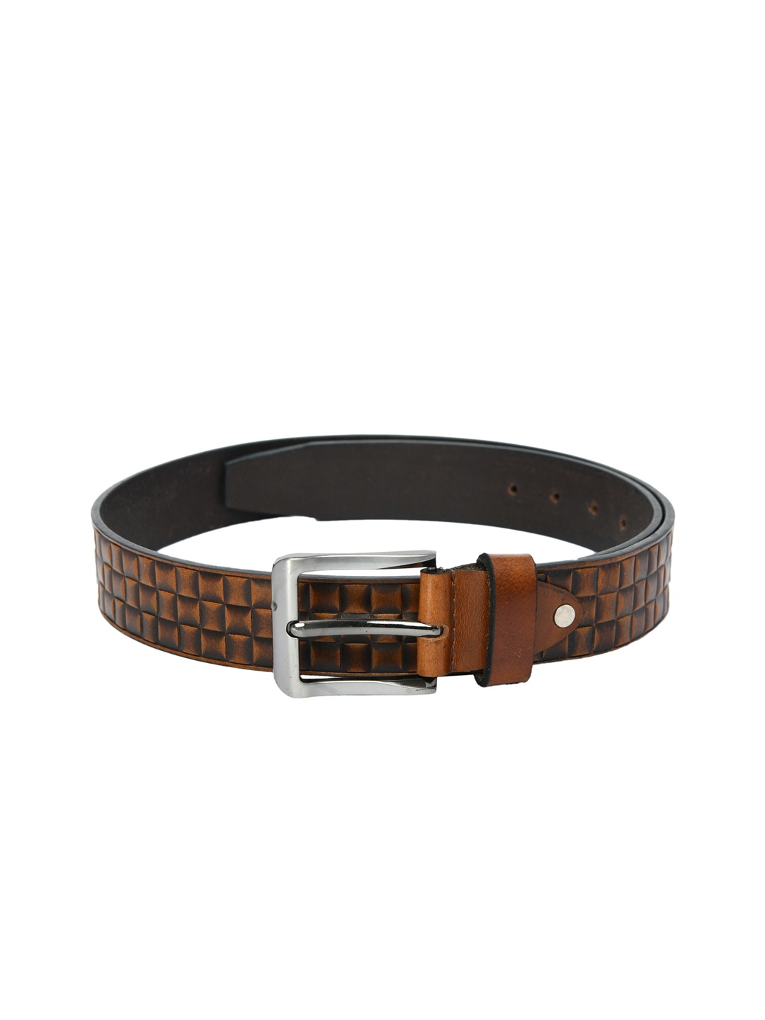 

Kastner Men Brown Textured Leather Belt