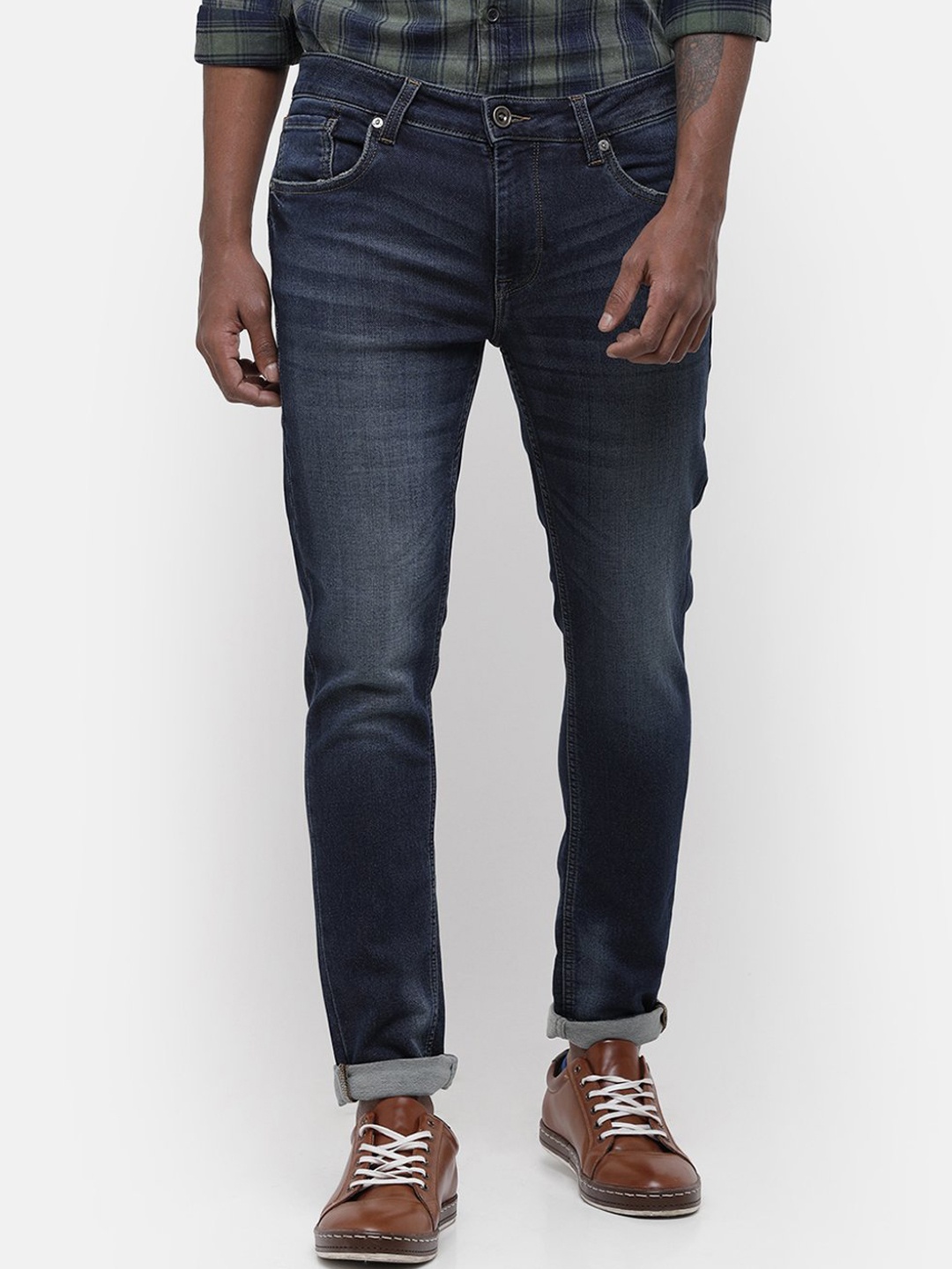 

Voi Jeans Men Blue Skinny Fit High-Rise Clean Look Jeans