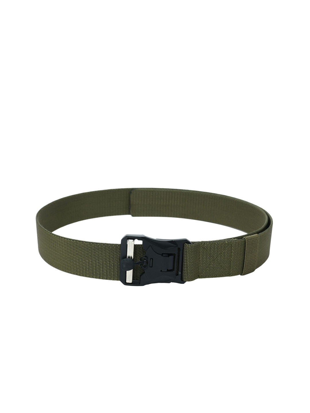 

Kastner Men Olive Green Woven Design Belt