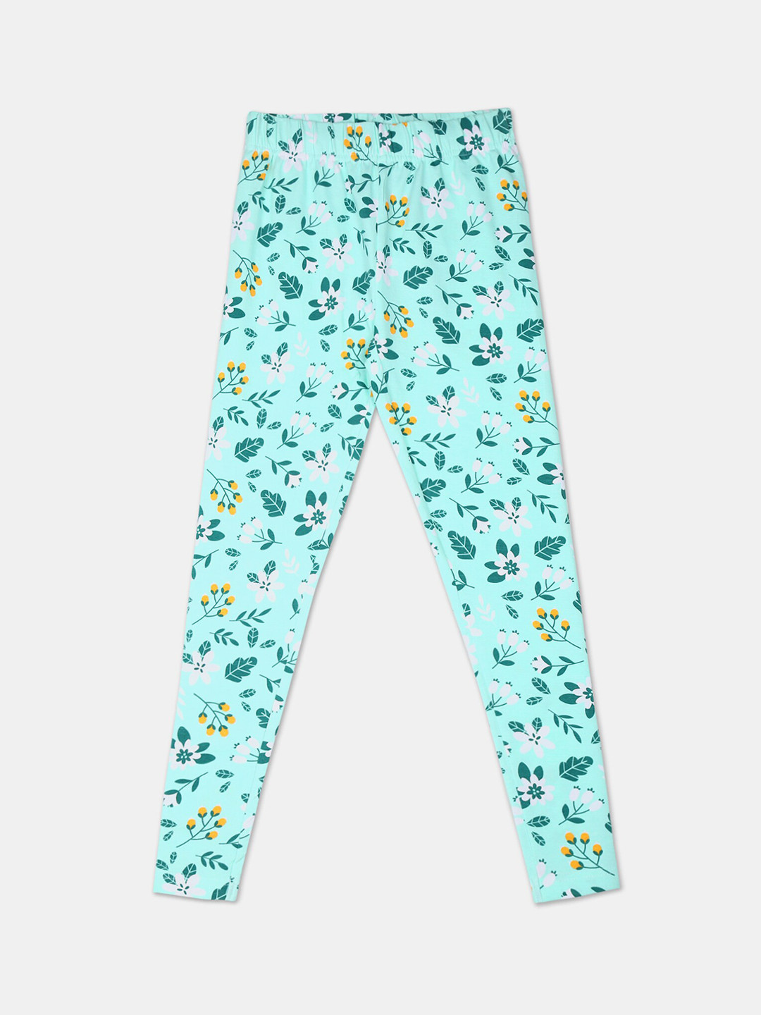 

Cherokee Girls Green & Yellow Printed Ankle-Length Leggings