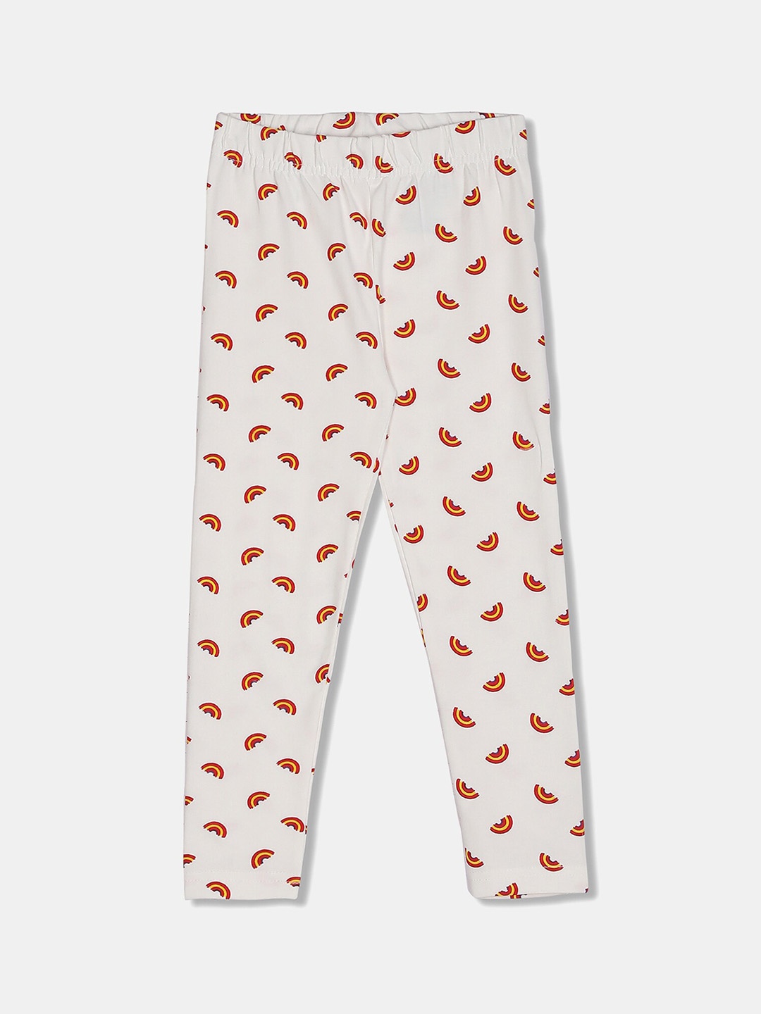 

Cherokee Girls White & Red Printed Ankle-Length Leggings