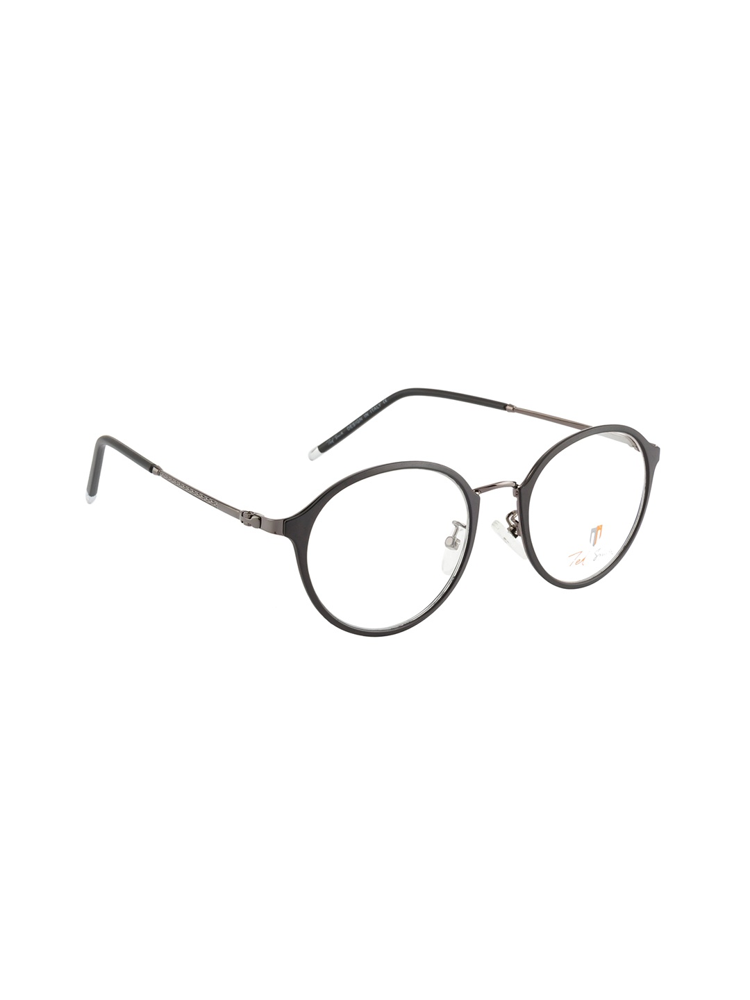 

Ted Smith Unisex Grey & Black Colourblocked Full Rim Round Frames
