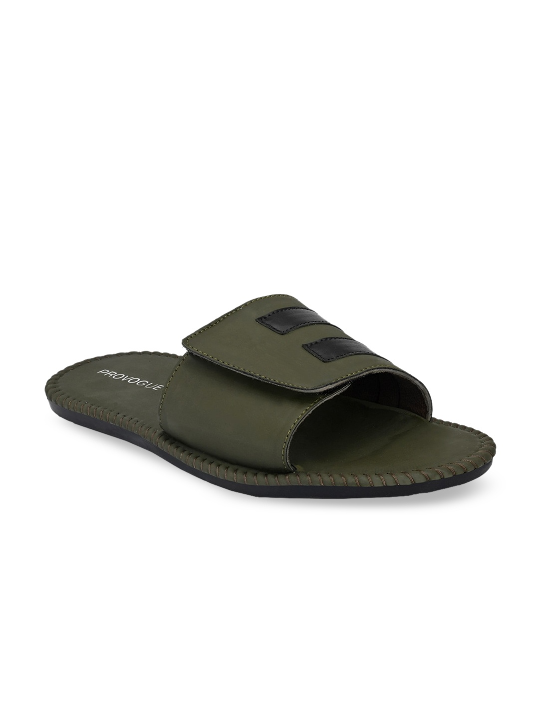 

Provogue Men Olive Green & Black Comfort Sandals