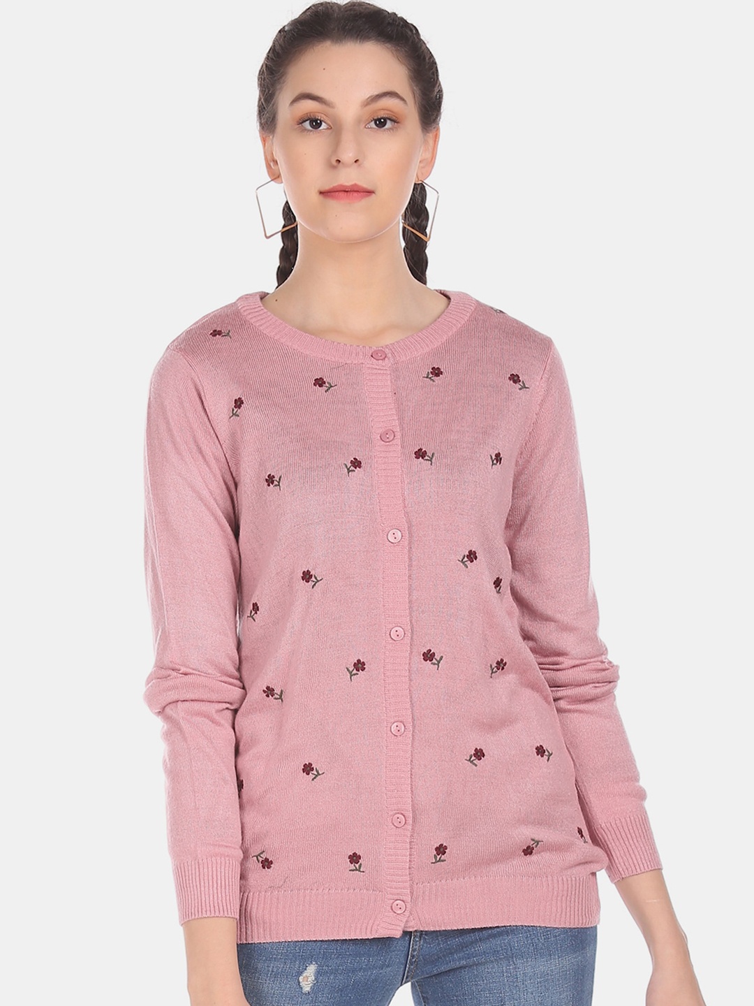 

Sugr Women Pink Embroidered