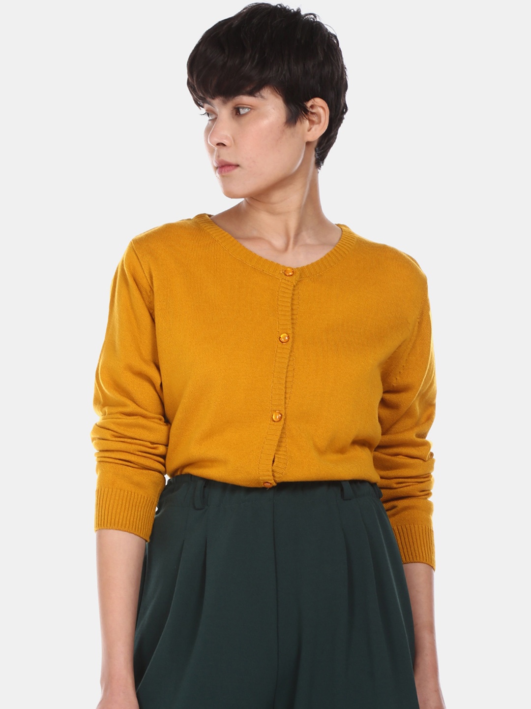 

Sugr Women Mustard Solid