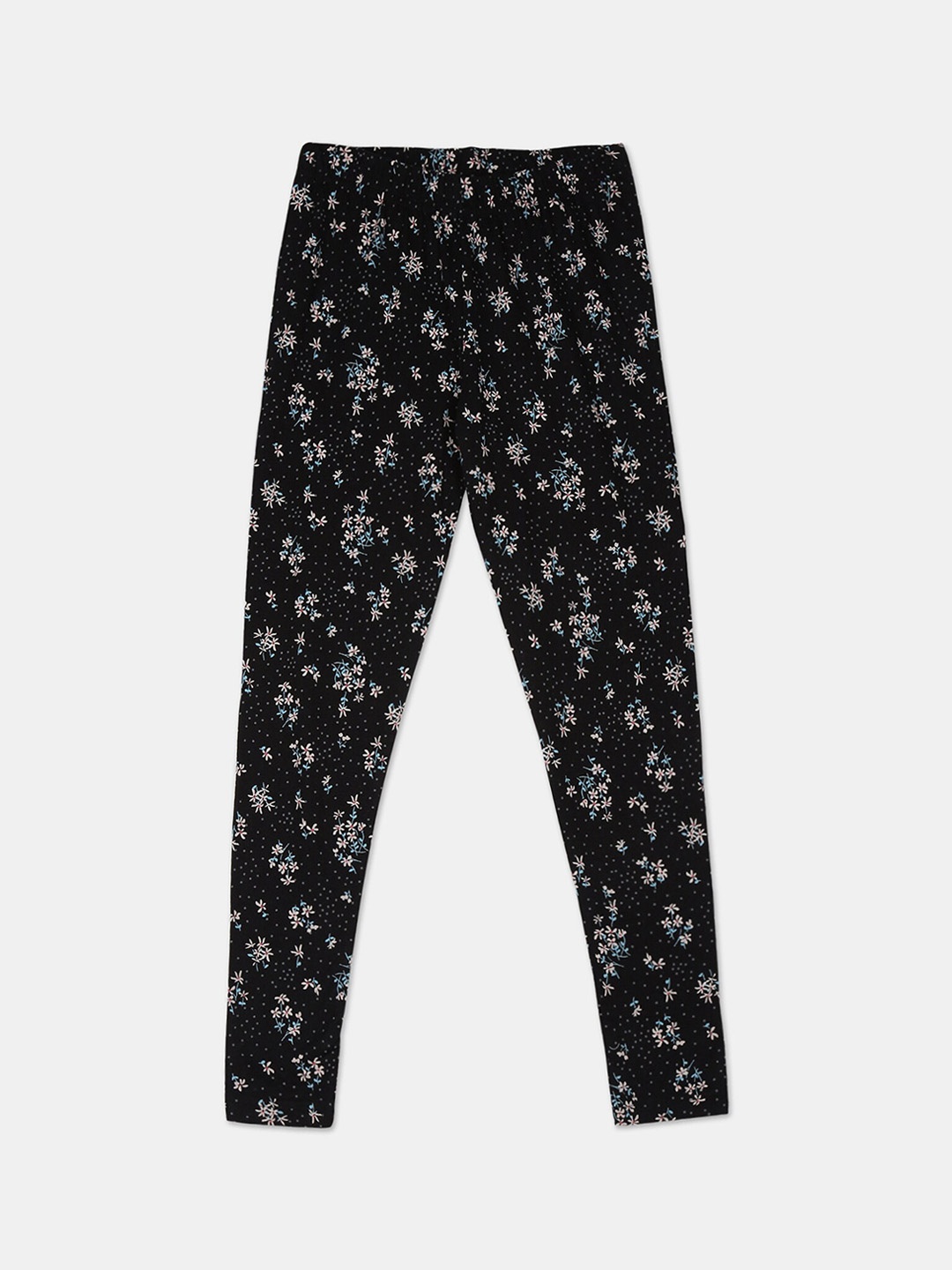 

Cherokee Girls Black & Pink Printed Ankle-Length Leggings