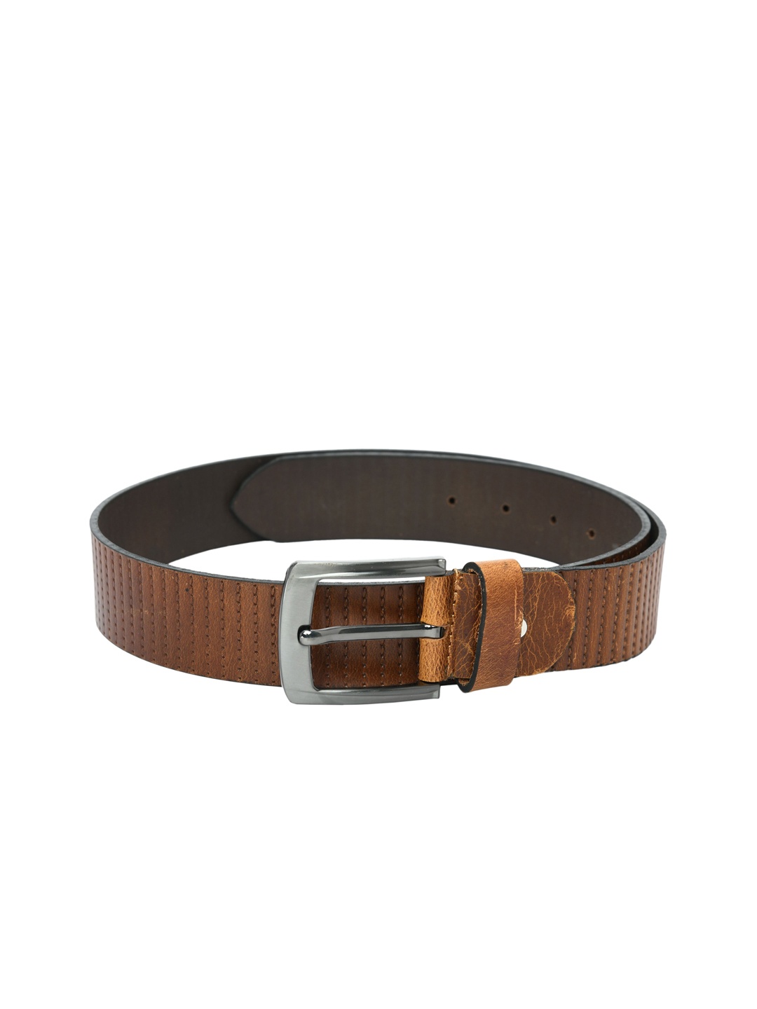 Kastner Men Brown Textured Leather Belt