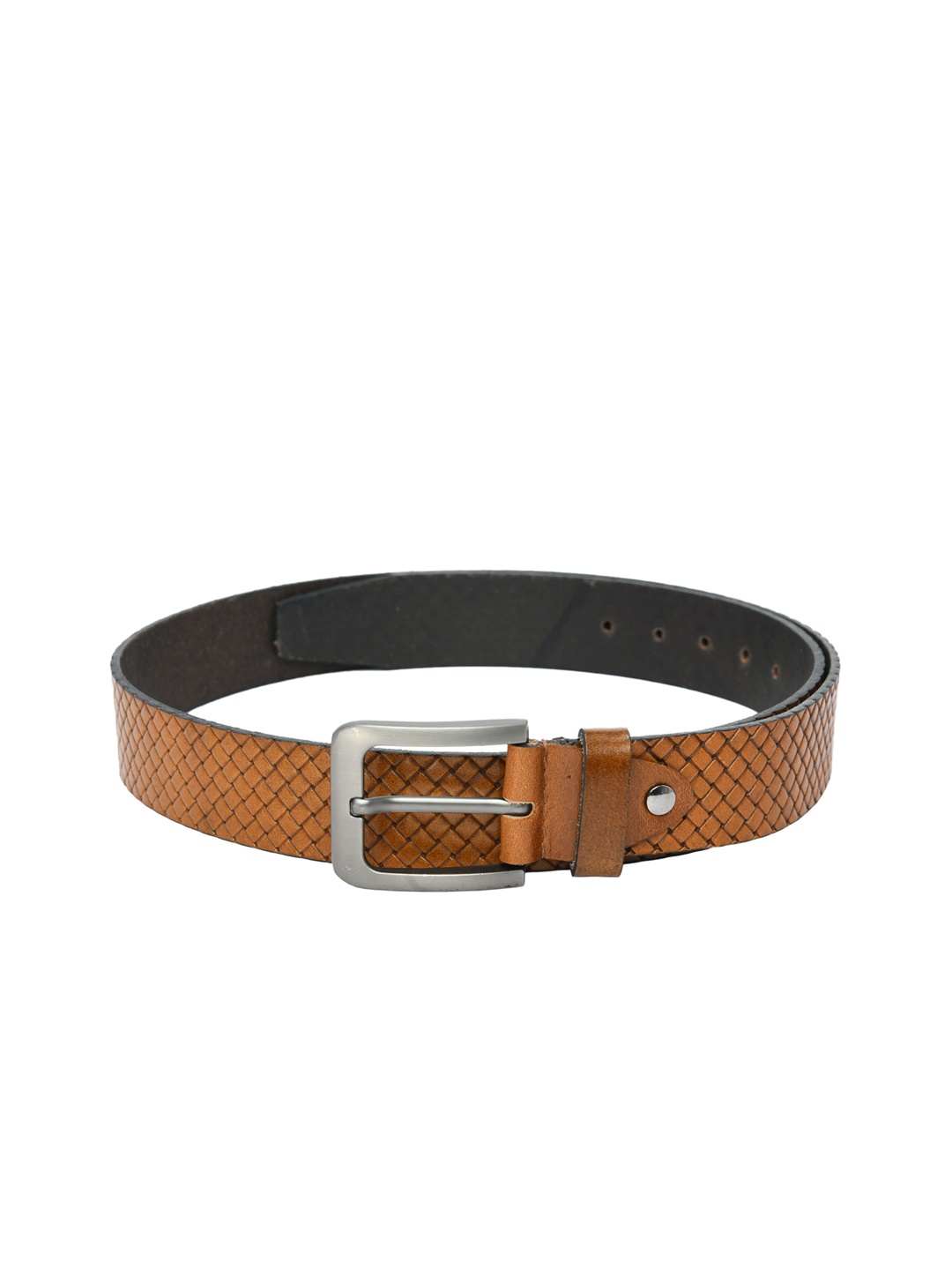 

Kastner Men Tan Brown Textured Leather Belt