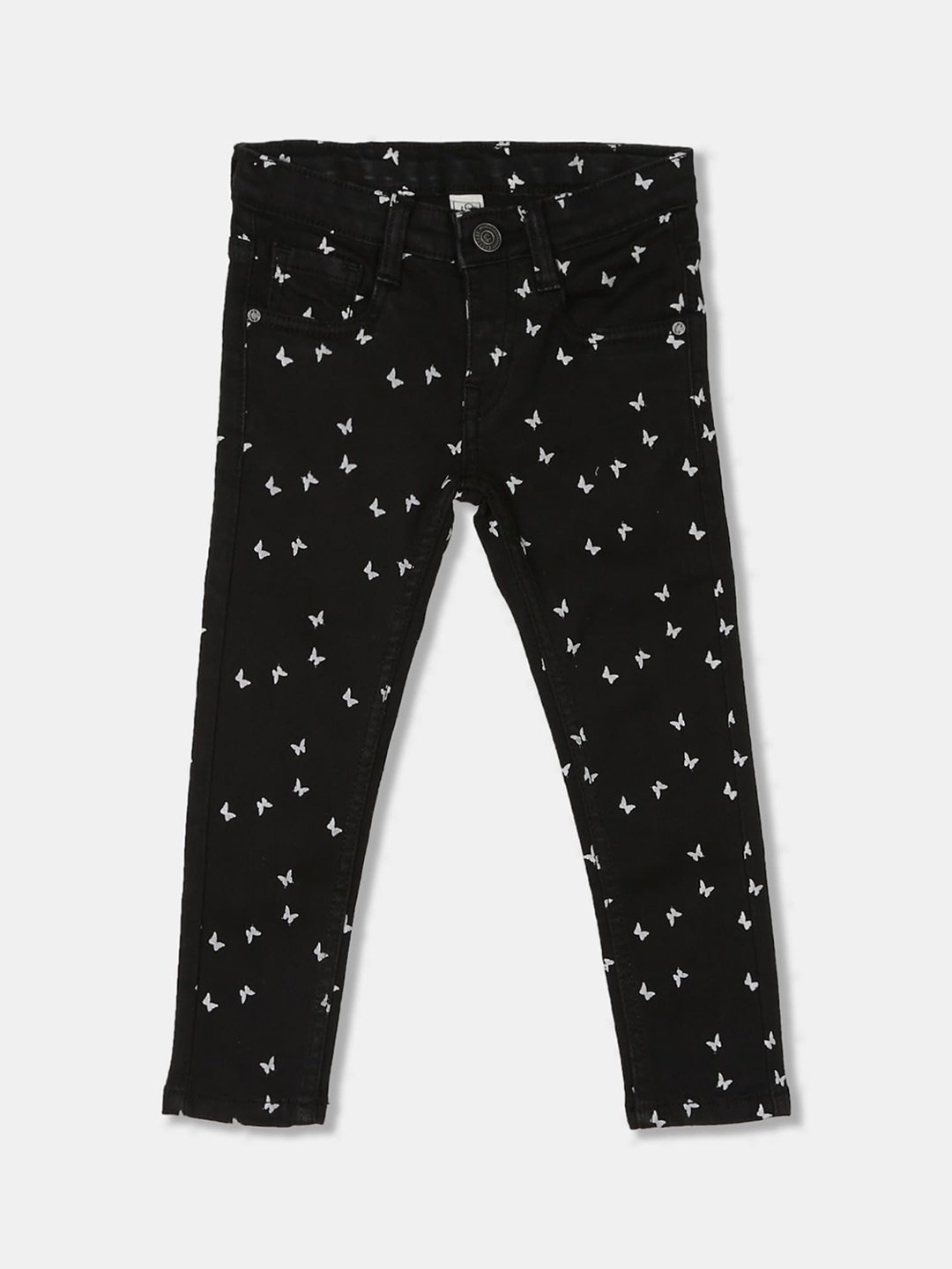 Cherokee Girls Black Regular Fit Mid-Rise Clean Look Jeans
